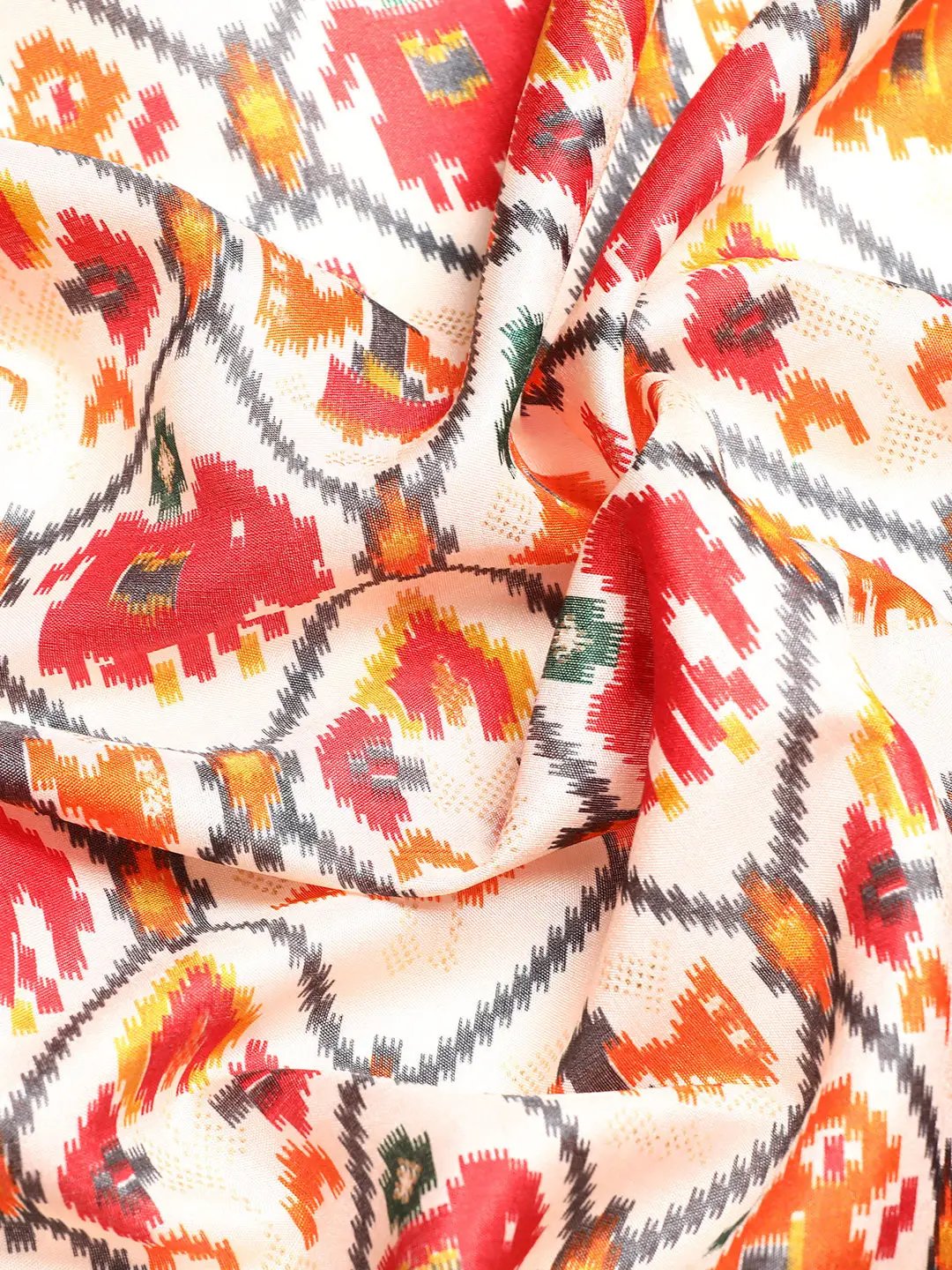 Soft Chanderi Silk Patola Design Festive Wear Saree by My Store