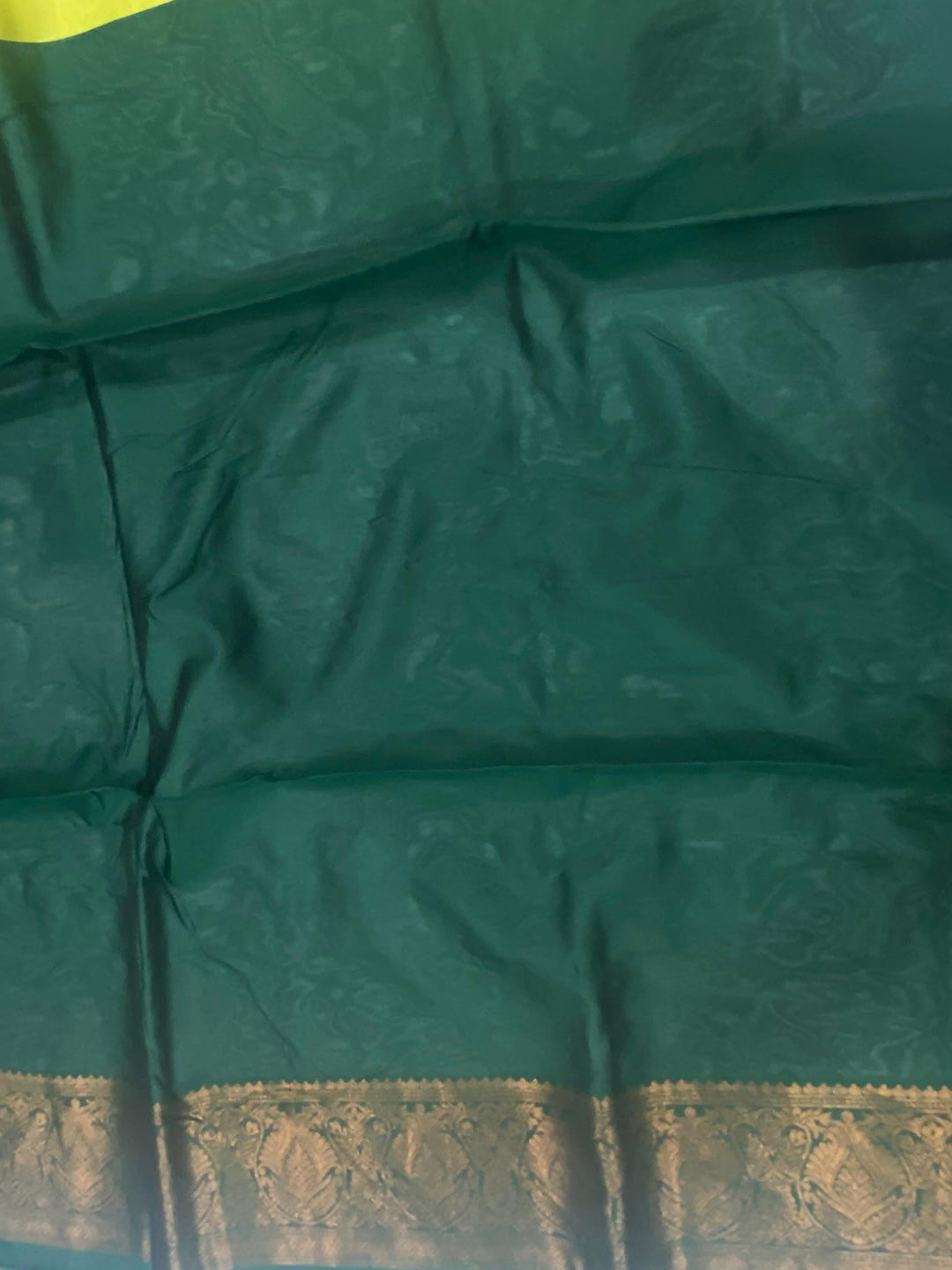 Green Tussar Silk Ikkat Weaving Saree by My Store