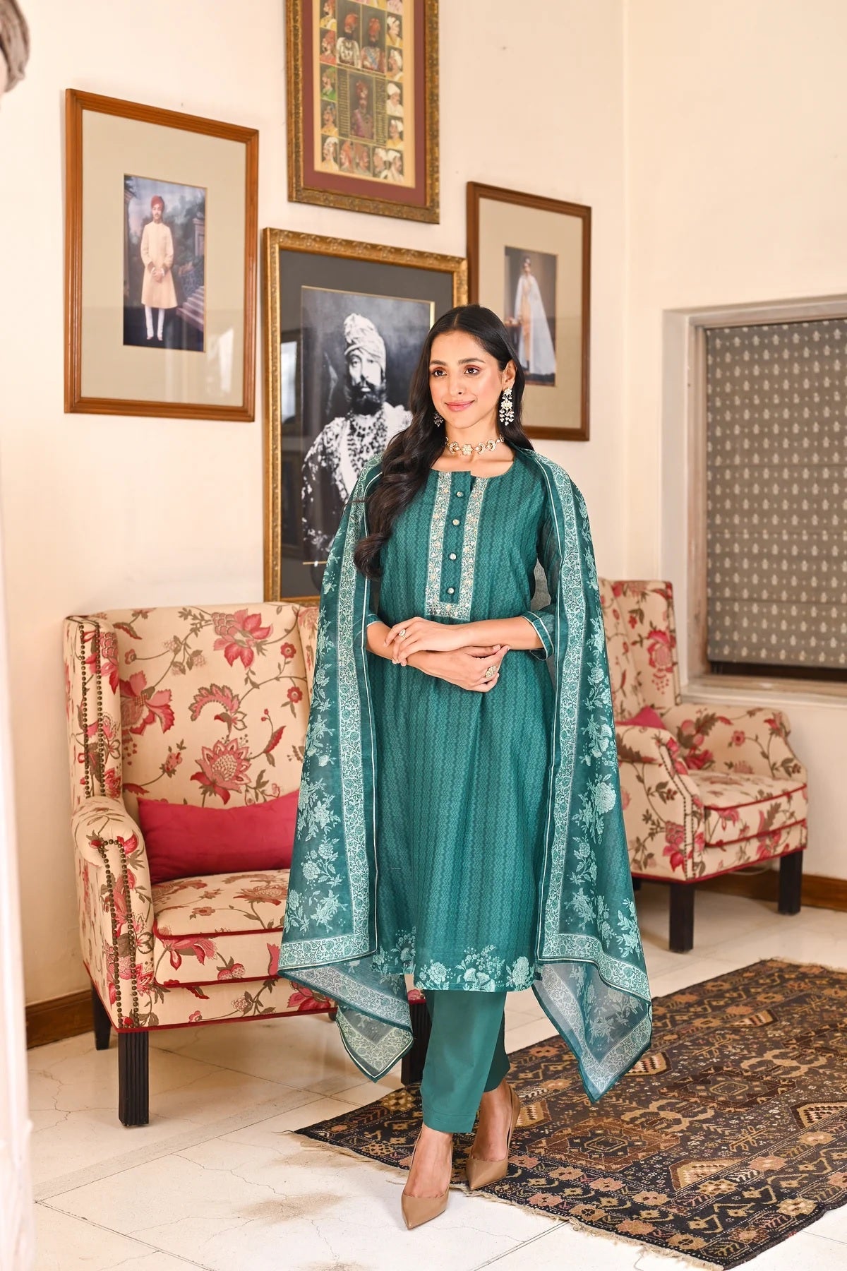 Summer Special Rayon Green Kurta Set