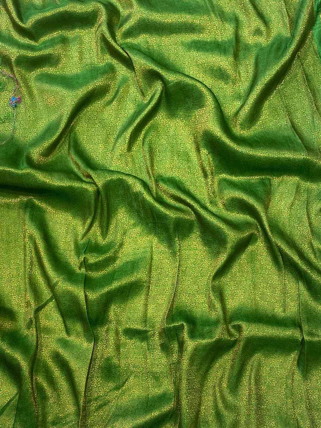 Light Green Colour Dola Silk Saree With Gold And Silver Zari Work by My Store