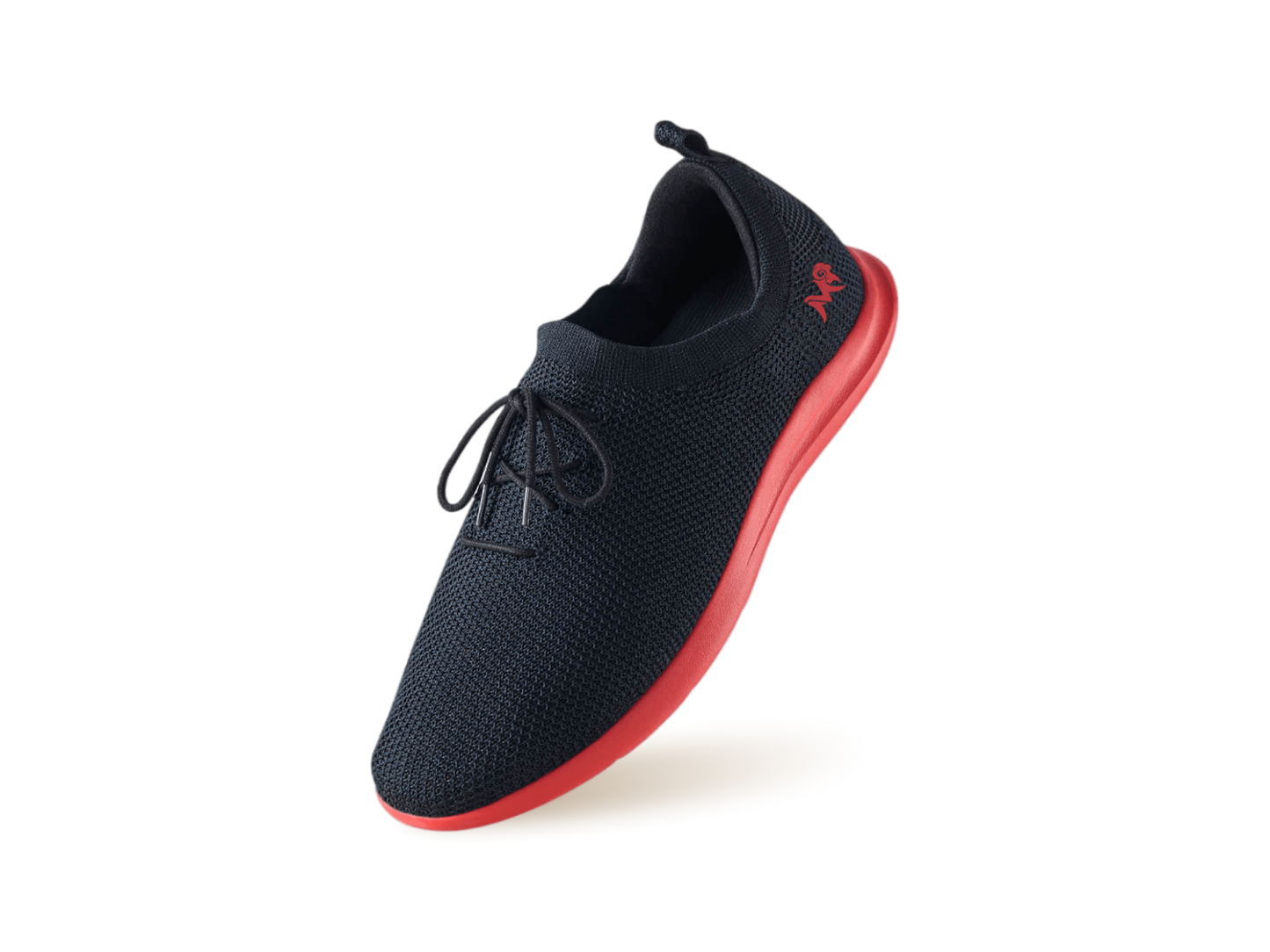 ReLive Knit Sneakers : Hale Black / Red Sole by My Store