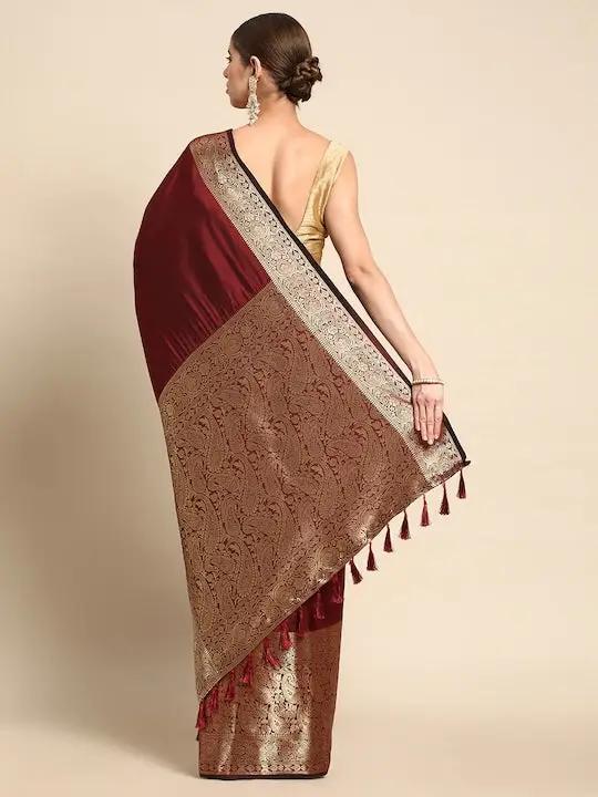 Exclusive Kanjivaaram Zari Pattu Border Banarasi Soft Silk Saree by My Store