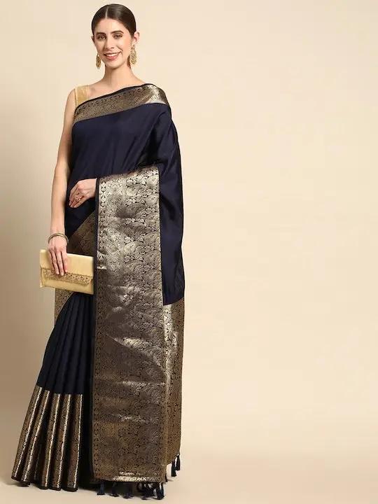 Exclusive Kanjivaaram Zari Pattu Border Banarasi Soft Silk Saree