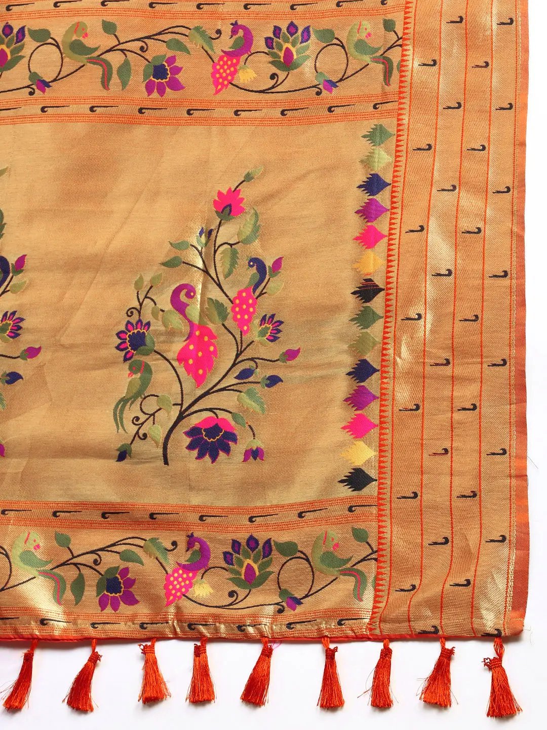Exquisite Yevla Paithani Minakari Work Silk Saree by My Store