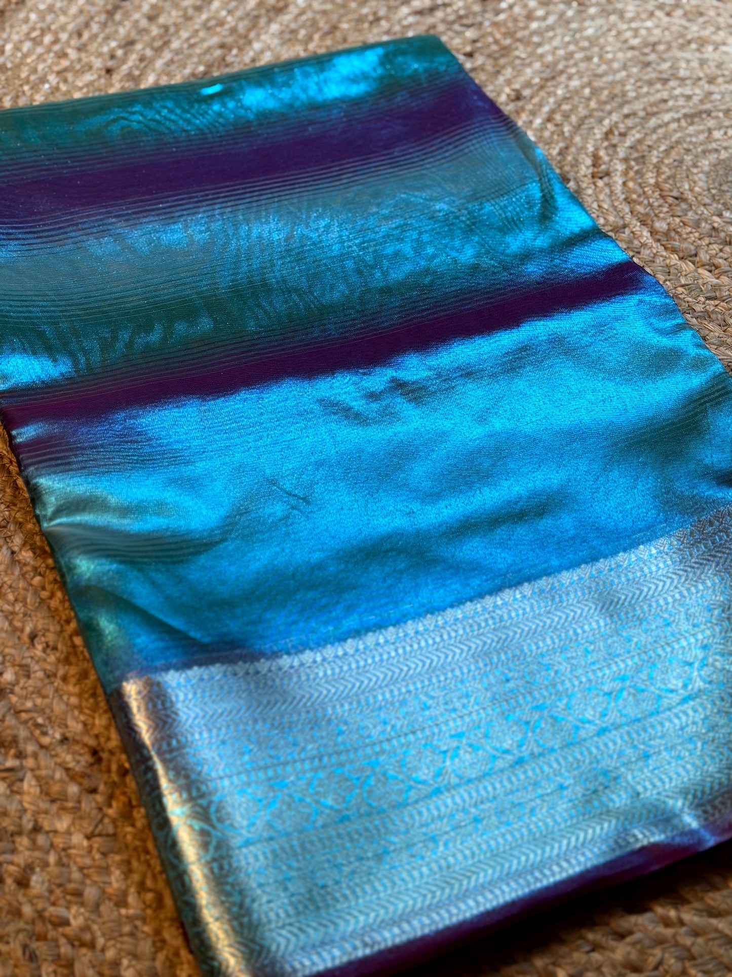 Radiance Dual Tone Tissue Silk Saree by My Store