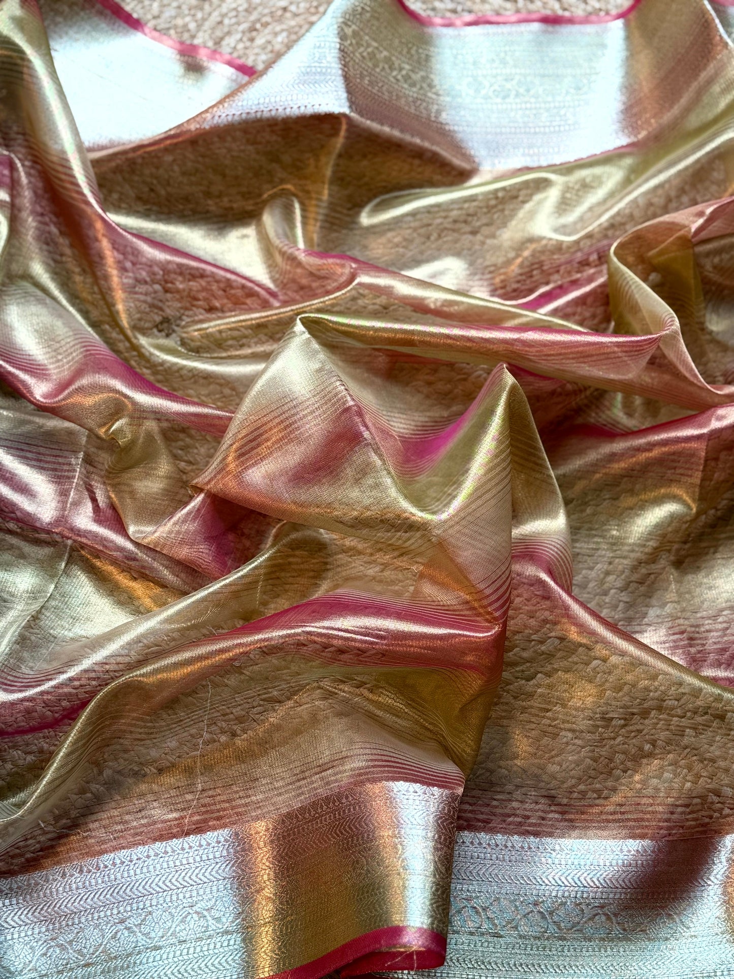 Radiance Dual Tone Tissue Silk Saree by My Store