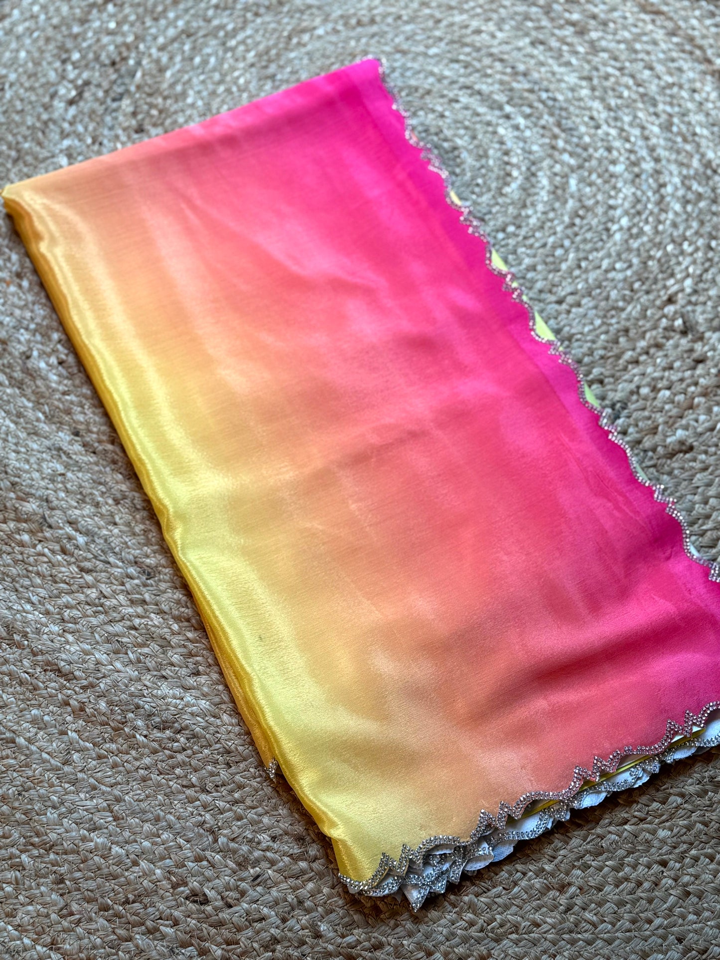 Radiant Soft Chiffon Ombre Print Saree by My Store