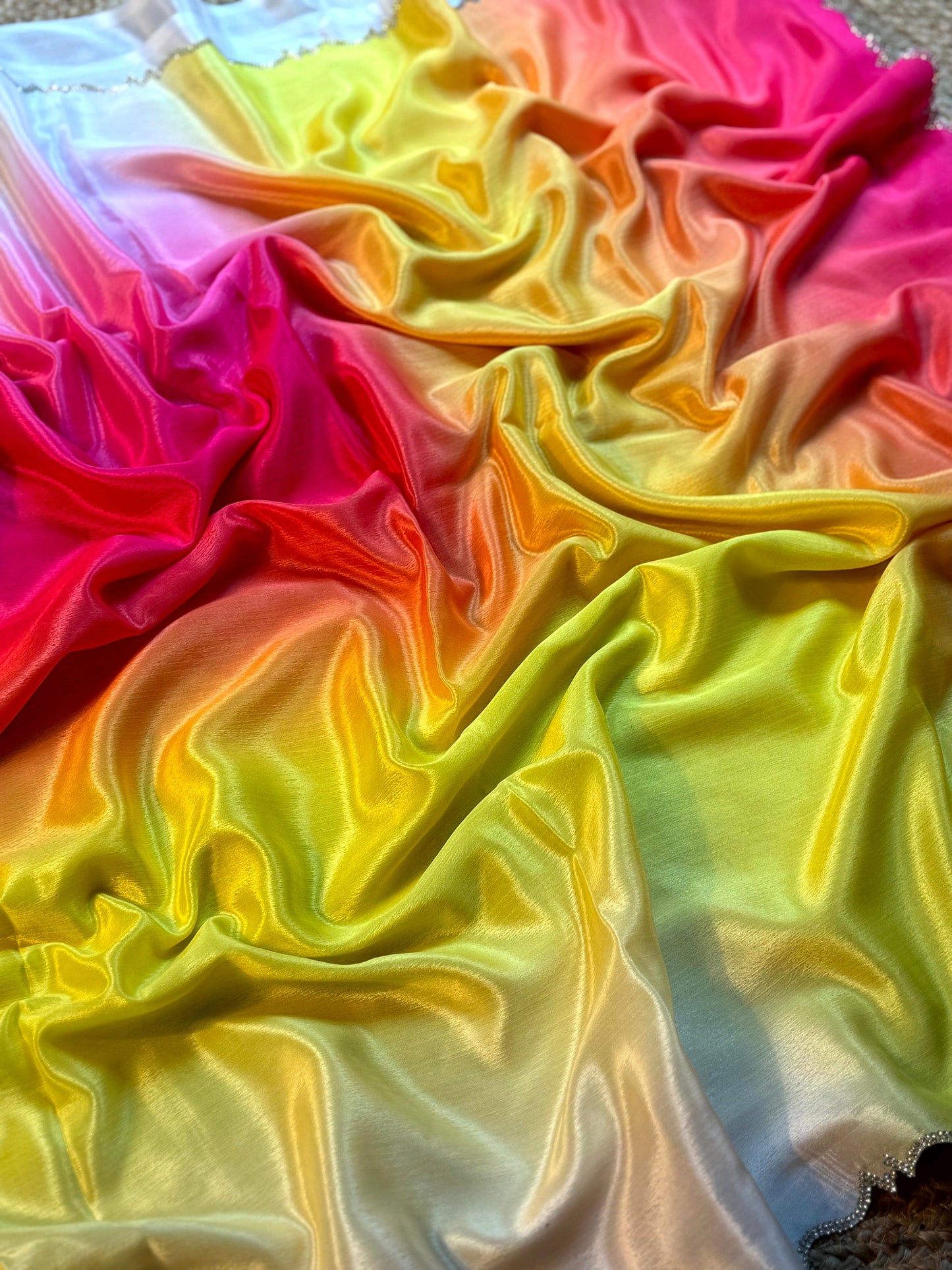 Radiant Soft Chiffon Ombre Print Saree by My Store