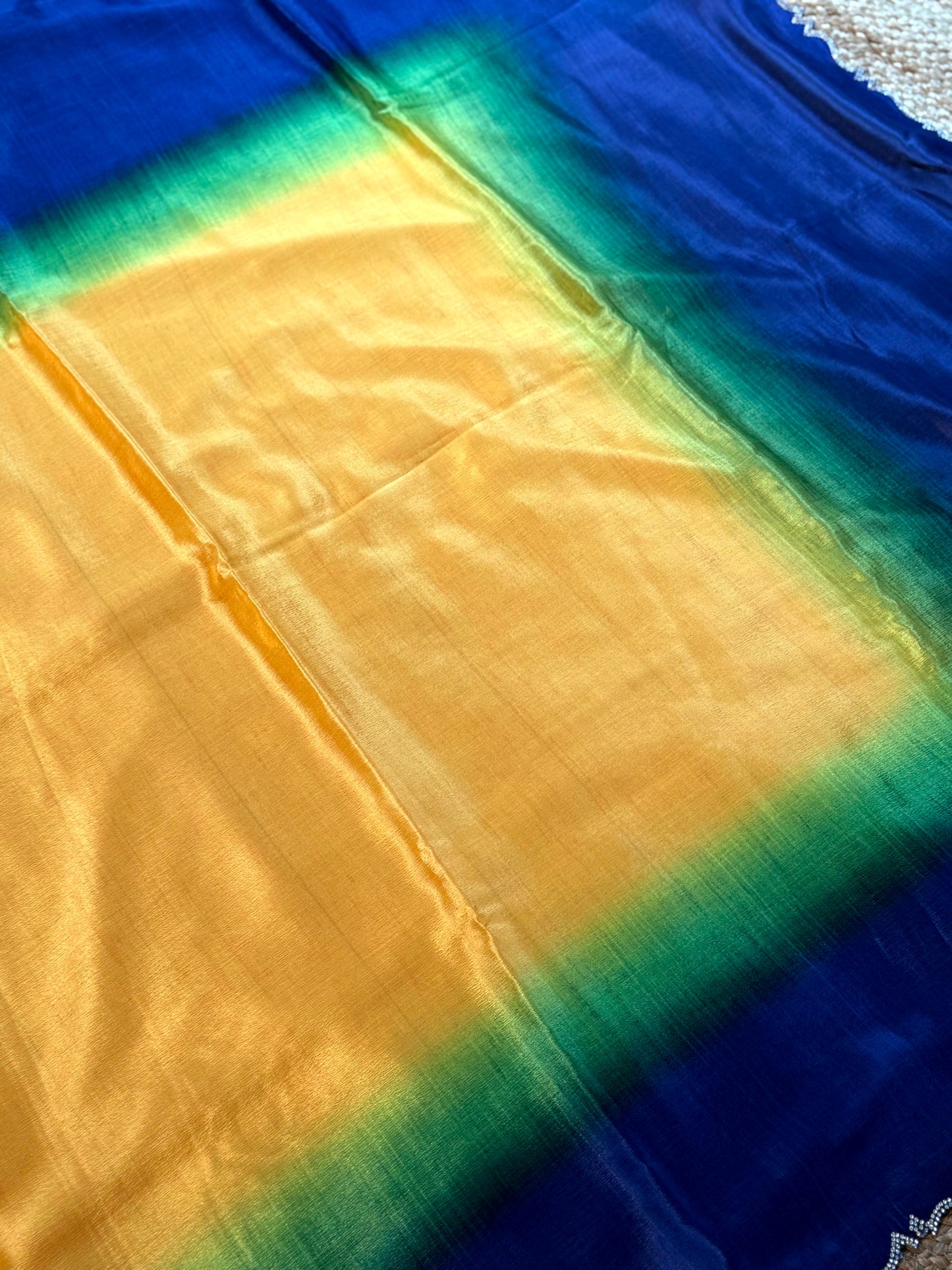 Ethereal Soft Chiffon Ombre Print Saree by My Store
