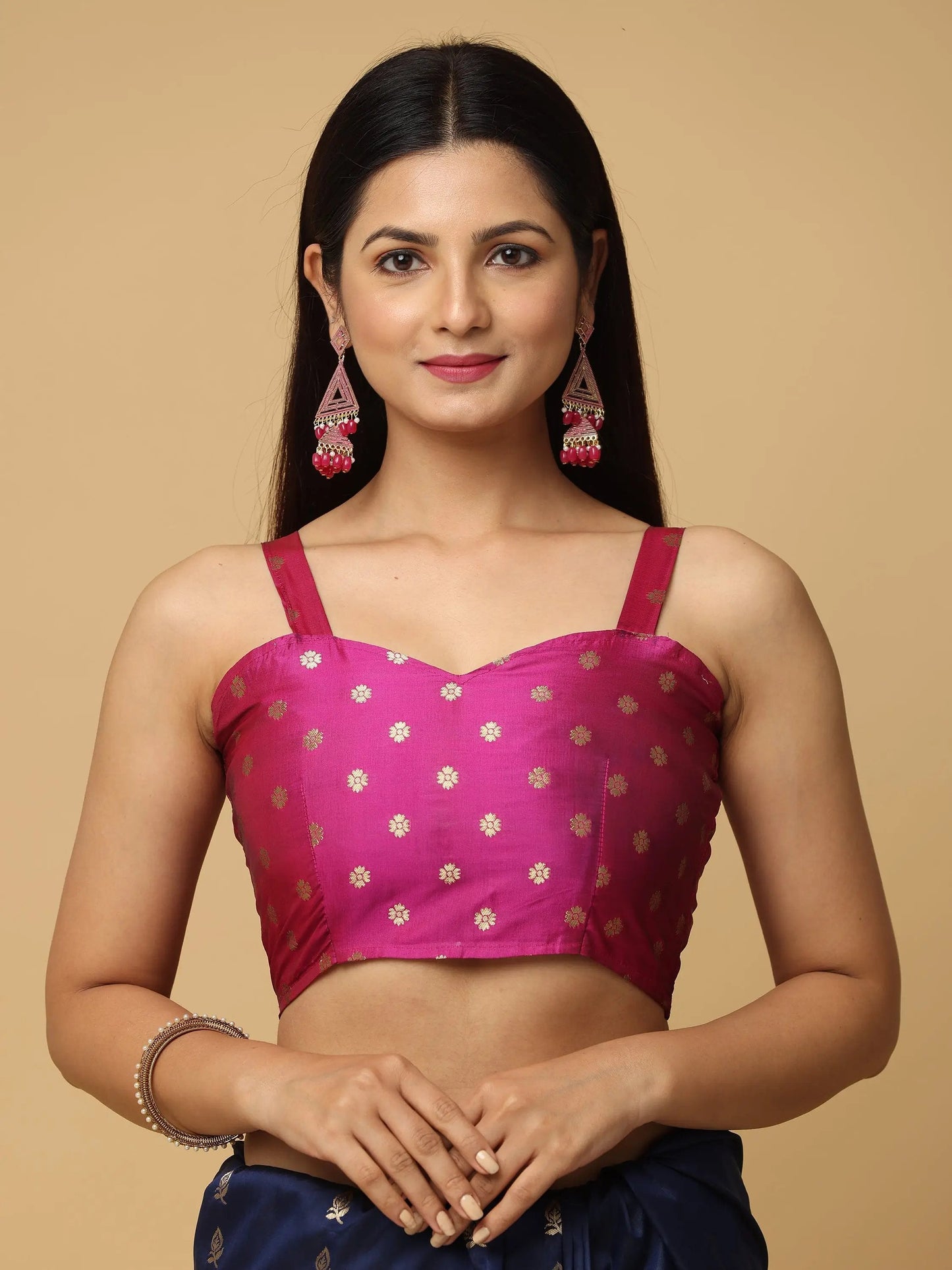 Banarasi Katan Silk Navy Colour Kanchi Zari Weaving Saree by My Store