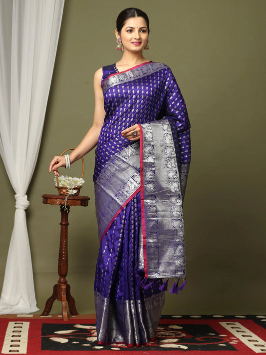 Kanjivaram Soft Silk Design Saree by My Store