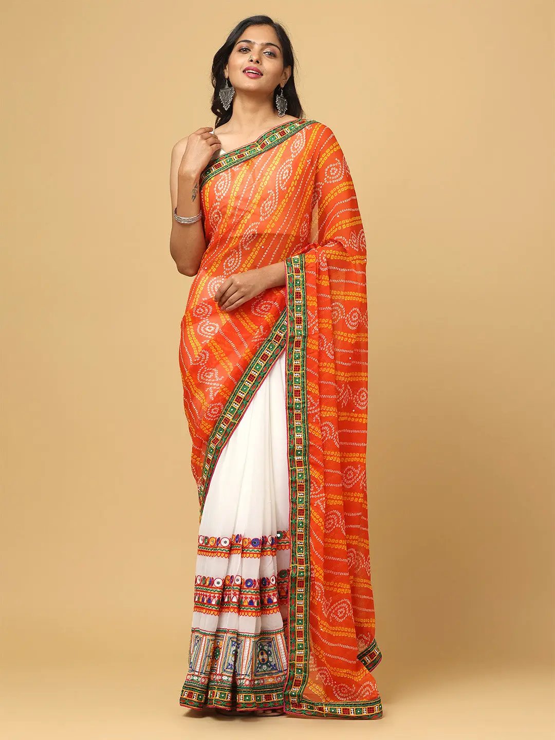 Royal Katchi Embroidery Festive Wear Saree by My Store