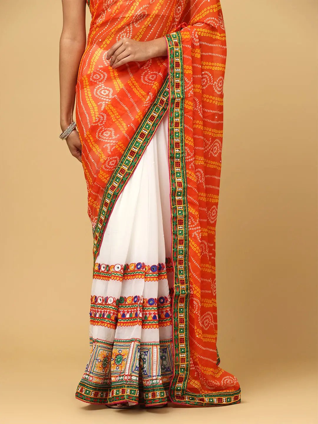 Royal Katchi Embroidery Festive Wear Saree by My Store