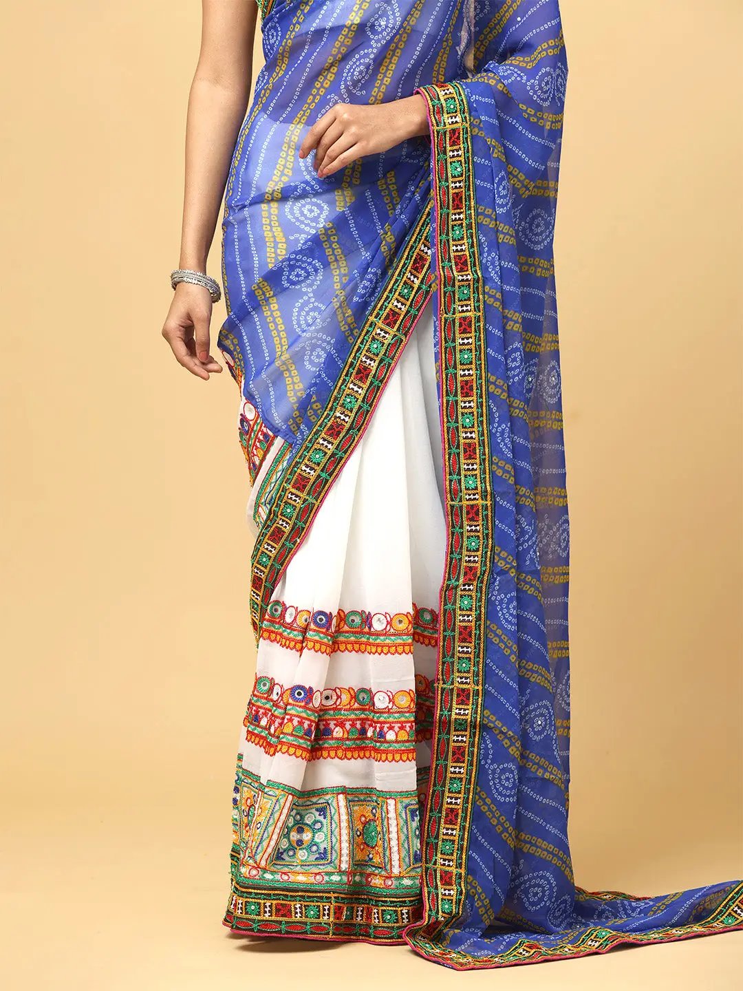 Royal Katchi Embroidery Festive Wear Saree by My Store