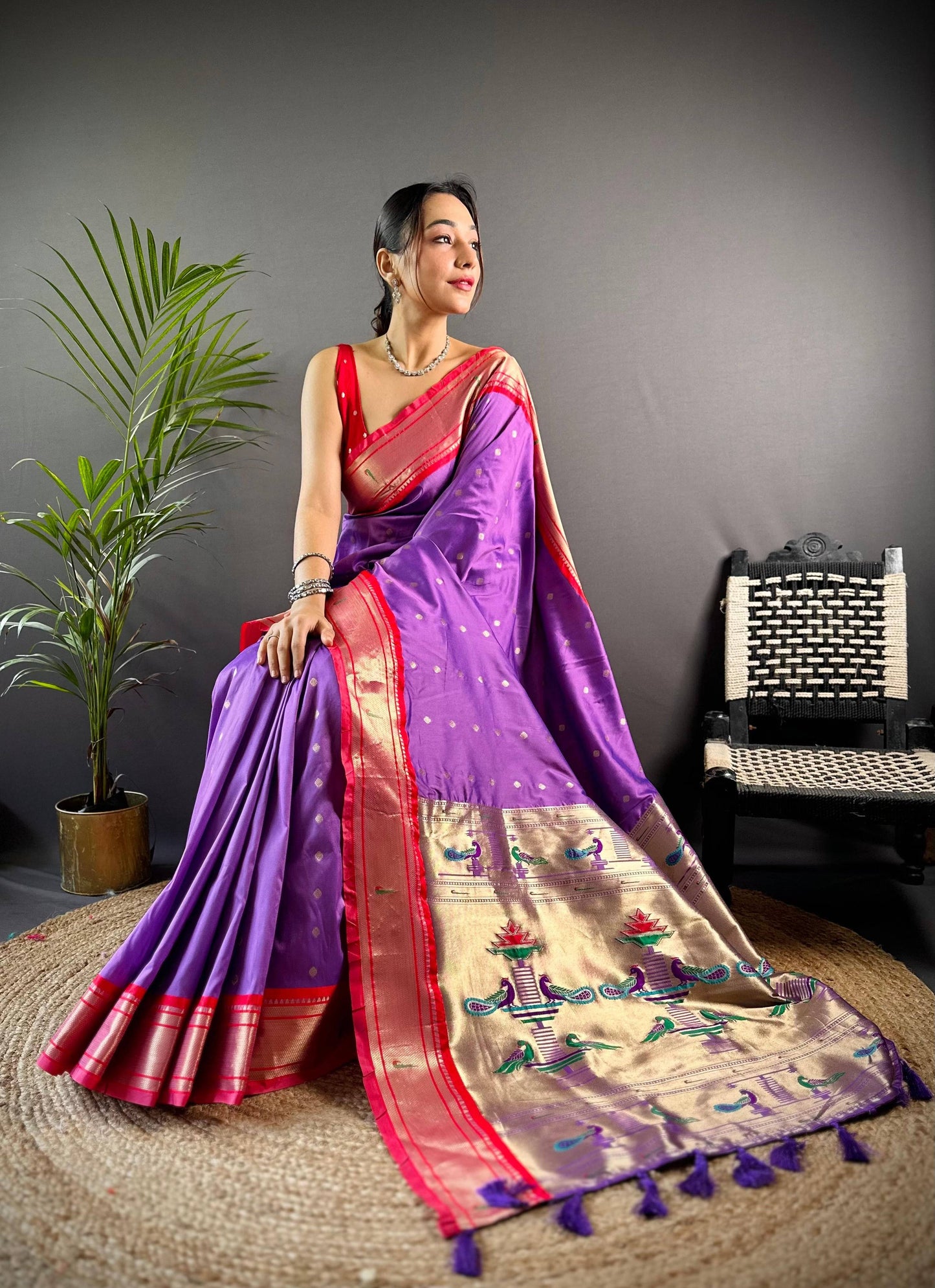 Soft Yeola Paithani Saree with Zari Weaving - Luxe by My Store