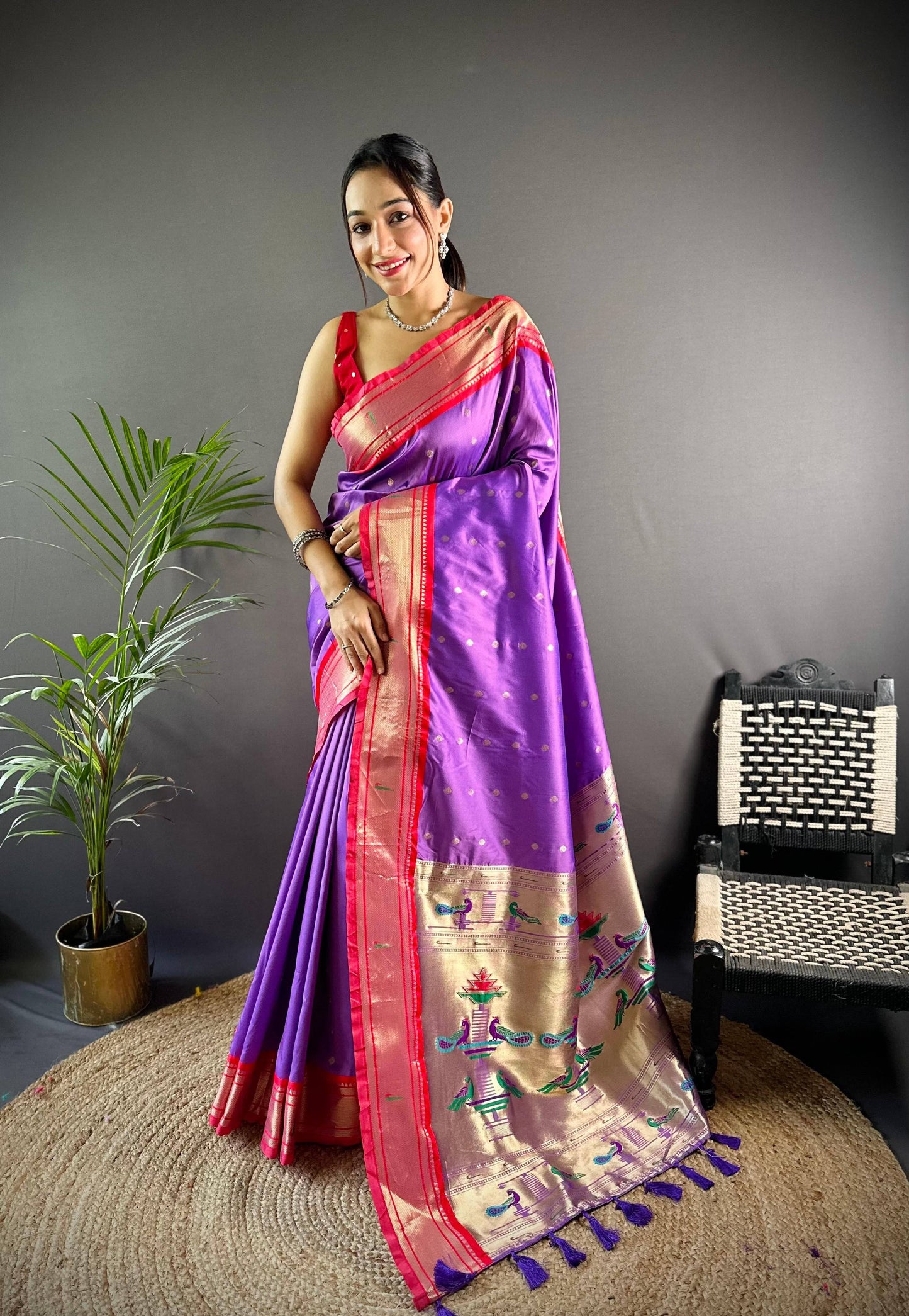 Soft Yeola Paithani Saree with Zari Weaving - Luxe by My Store
