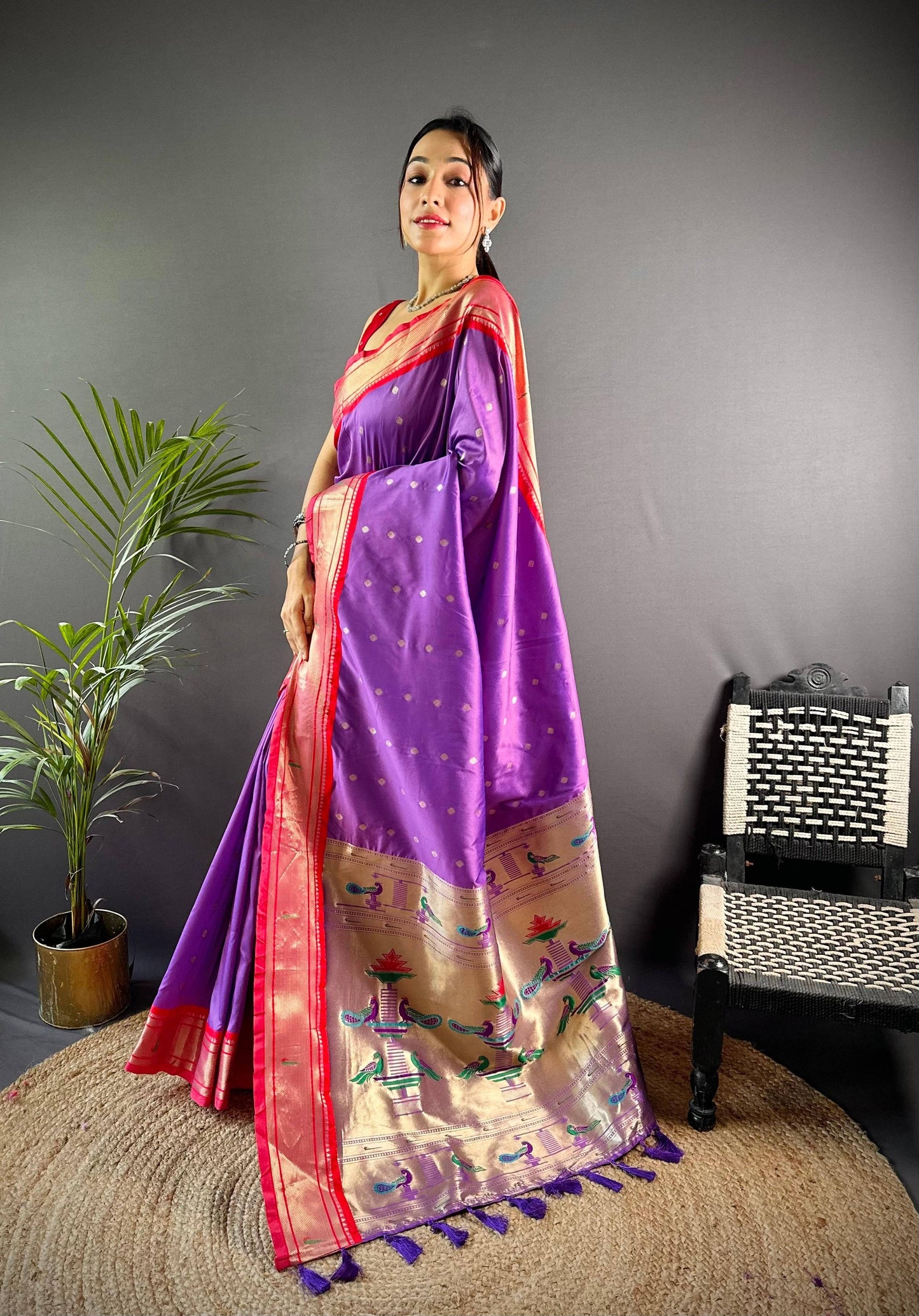 Soft Yeola Paithani Saree with Zari Weaving - Luxe by My Store
