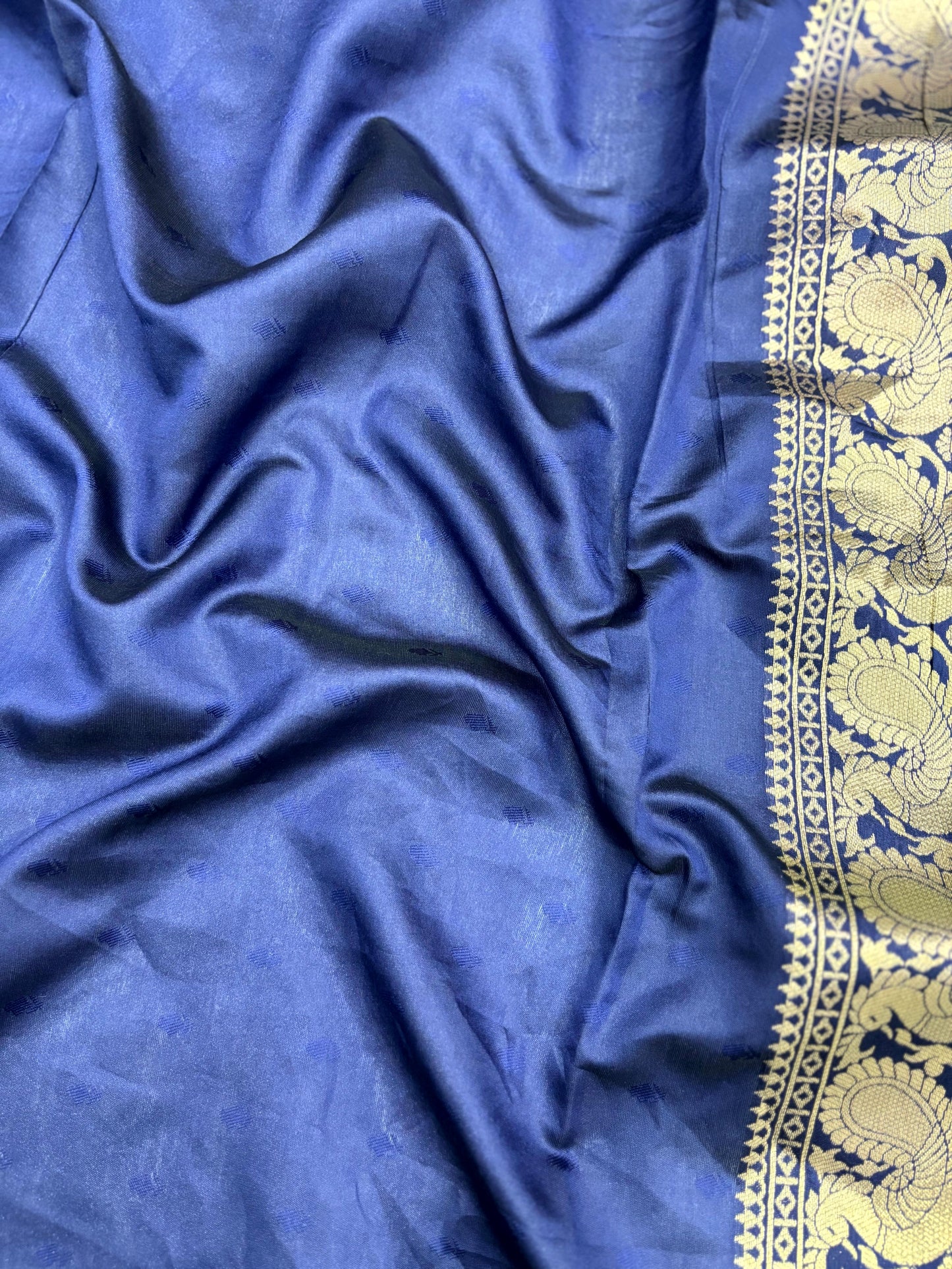 Green Silver Zari Butta Kanjivaram Silk Saree by My Store