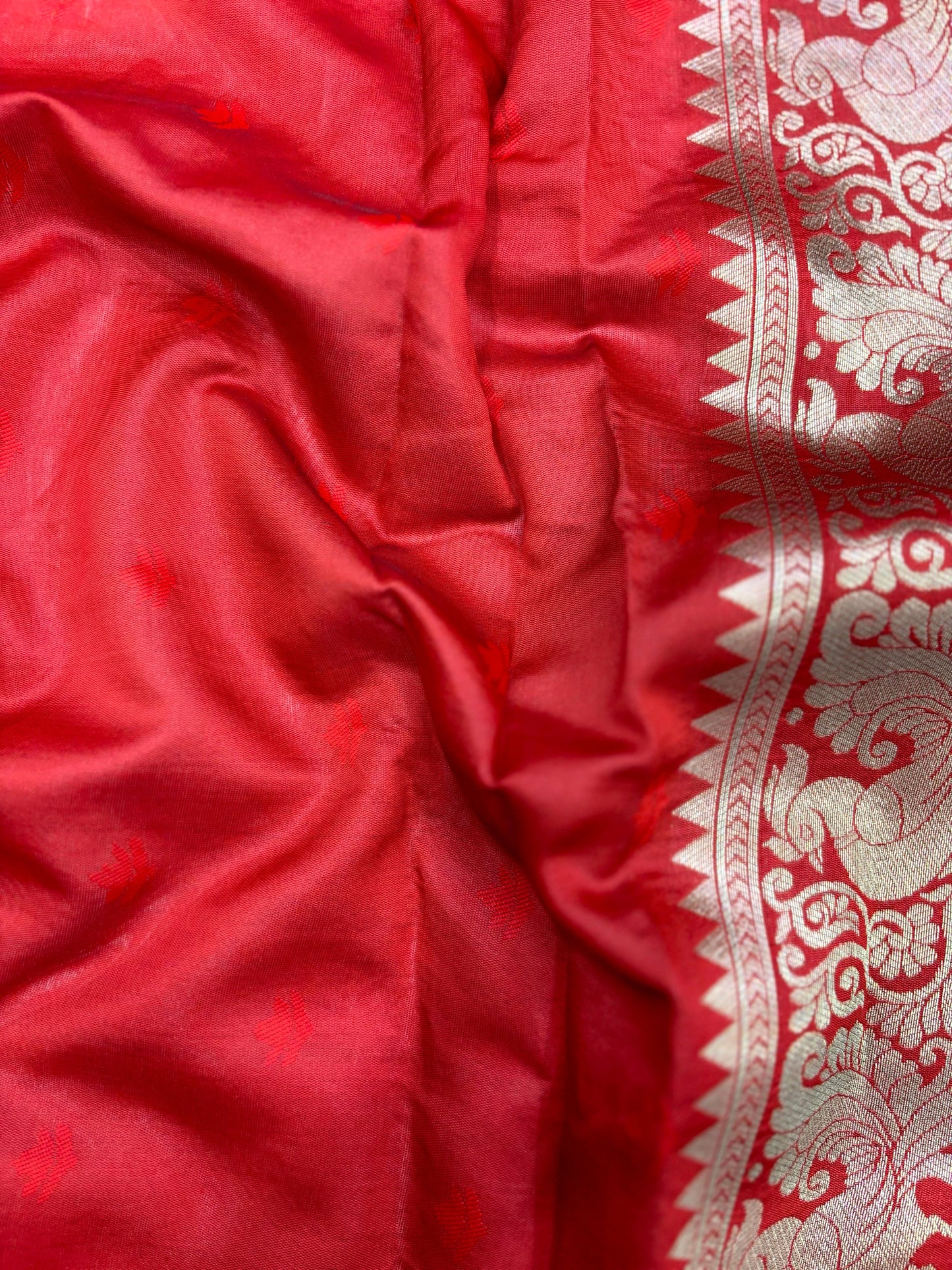 Peacock Navy Blue Banarasi Silk Saree by My Store