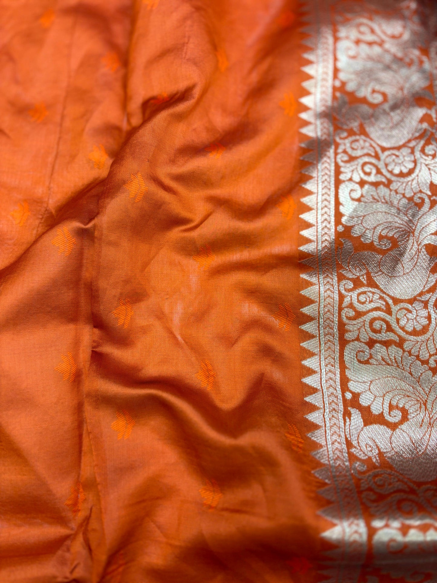 Peacock Royal Blue Banarasi Silk Saree by My Store