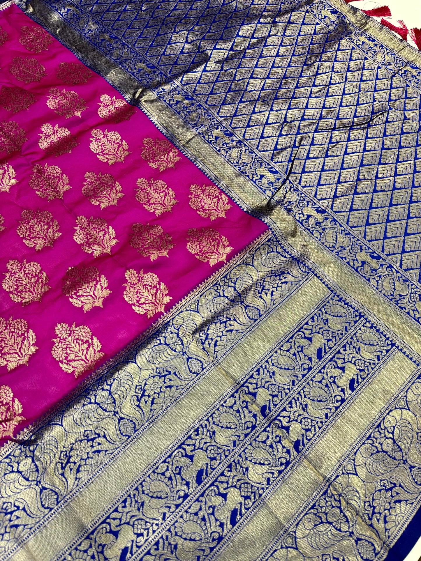 Royal Purple Woven Design Banarasi Saree by My Store