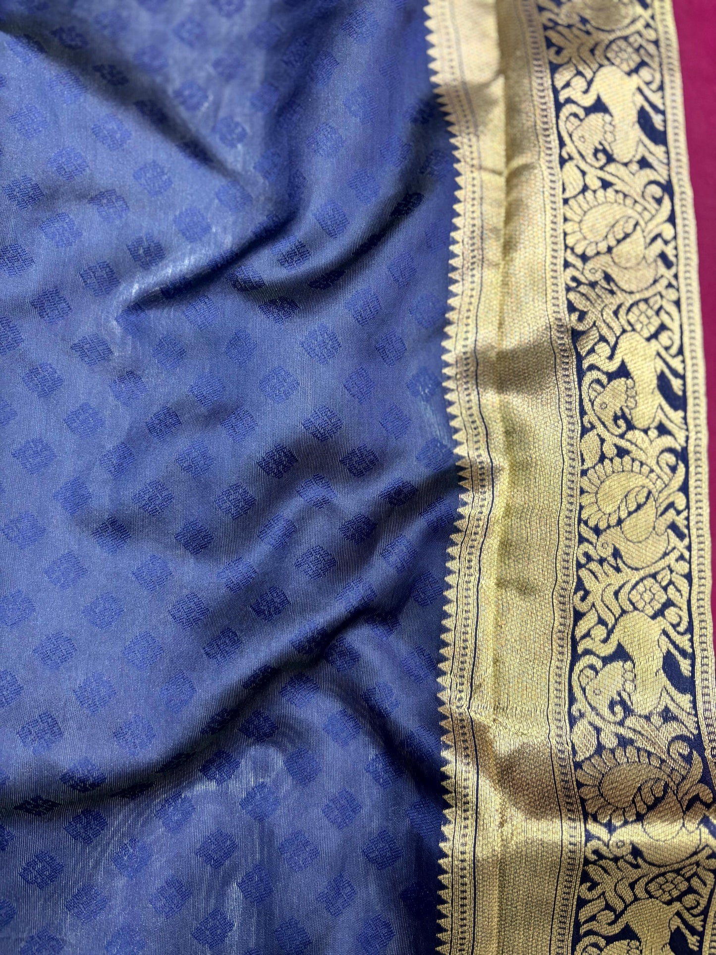 Radiant Wine Woven Design Banarasi Saree by My Store