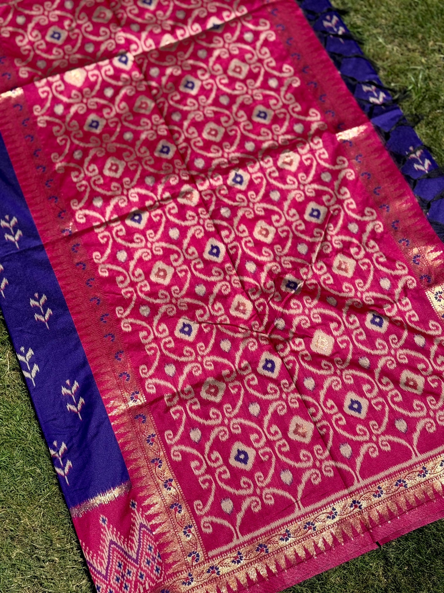 Regal Purple Soft Silk Ikkat Saree by My Store