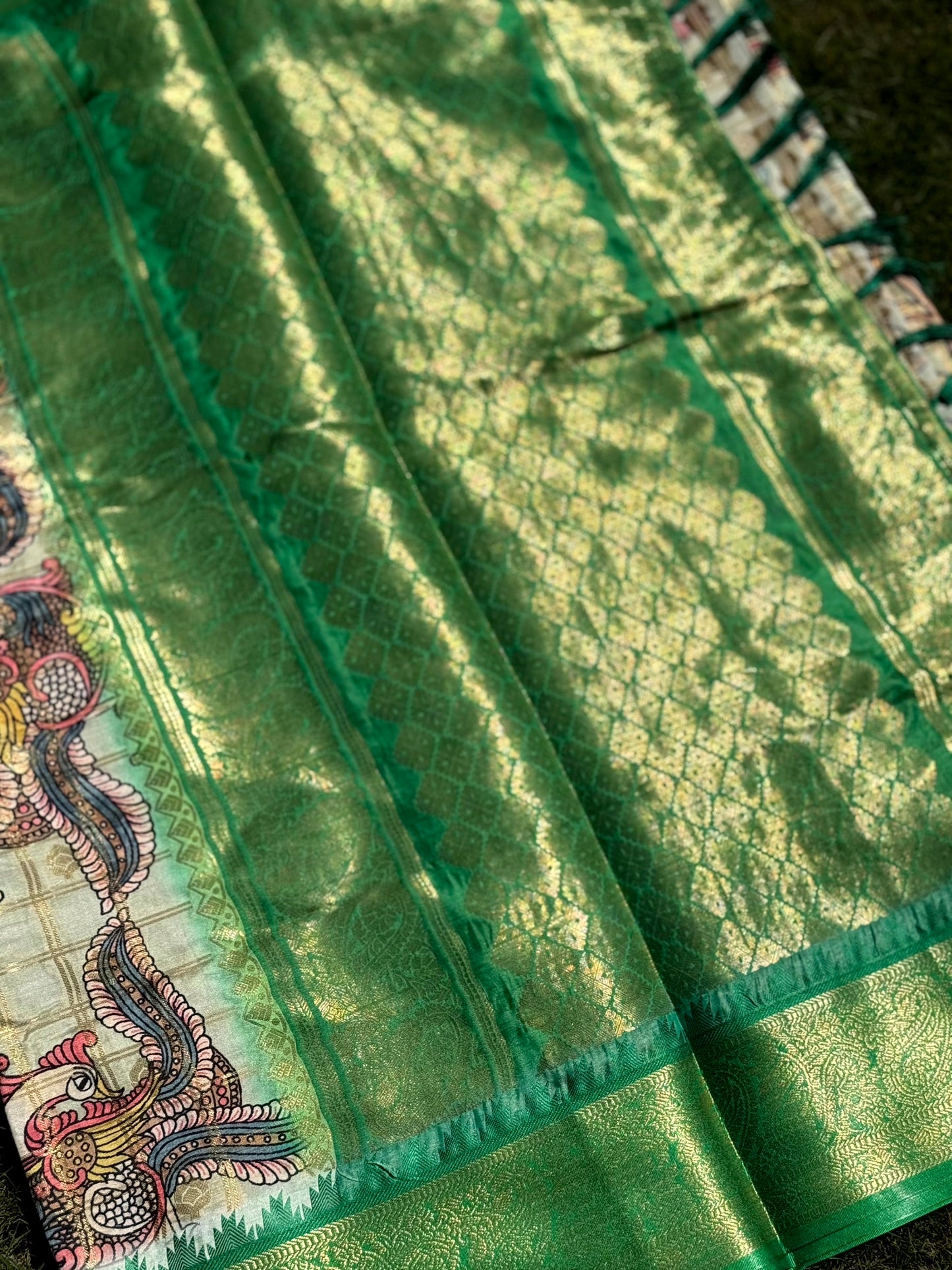 Regal Banarasi Kalamkari Printed Saree by My Store