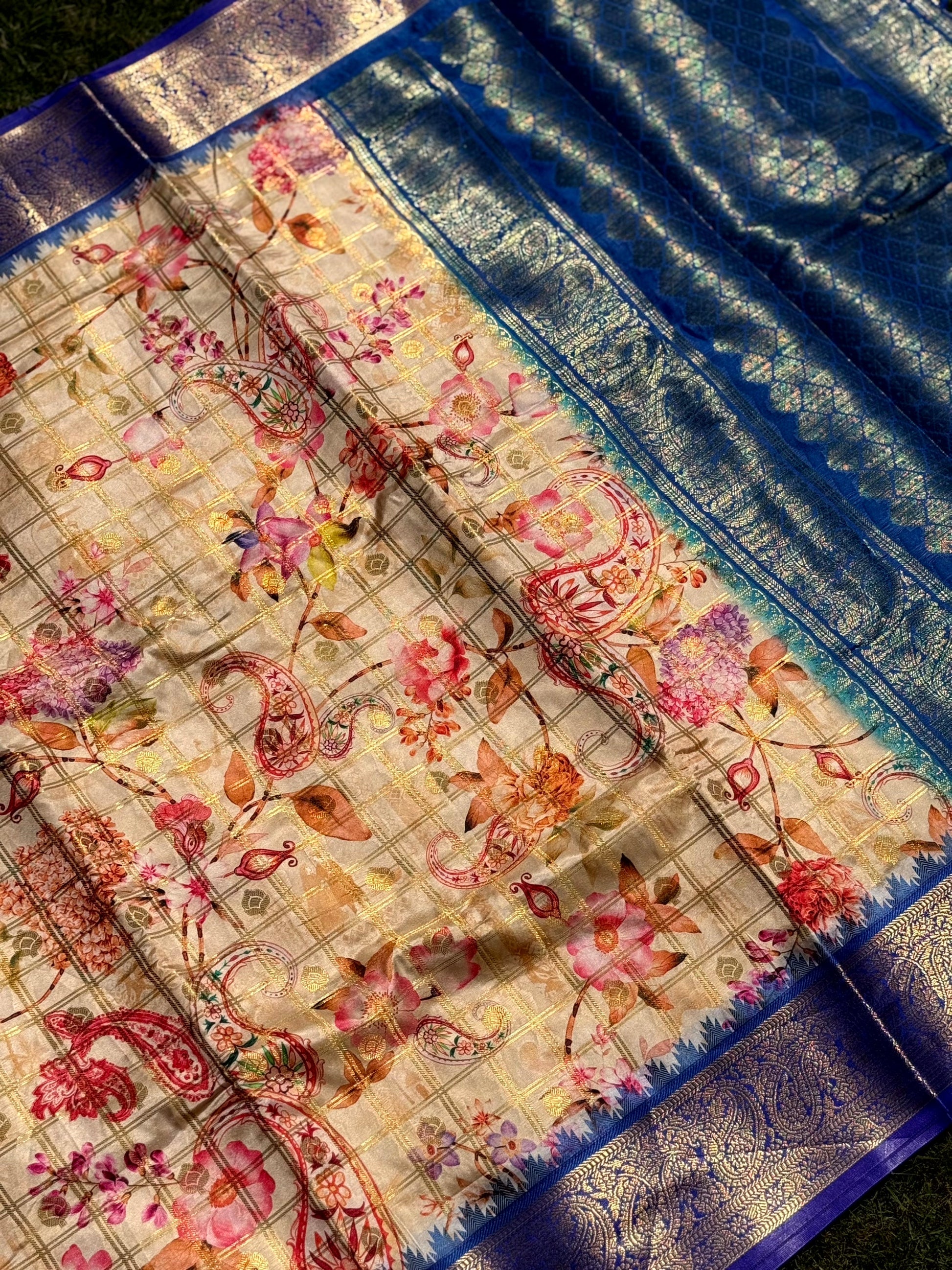 Heritage Banarasi Kalamkari Printed Saree by My Store
