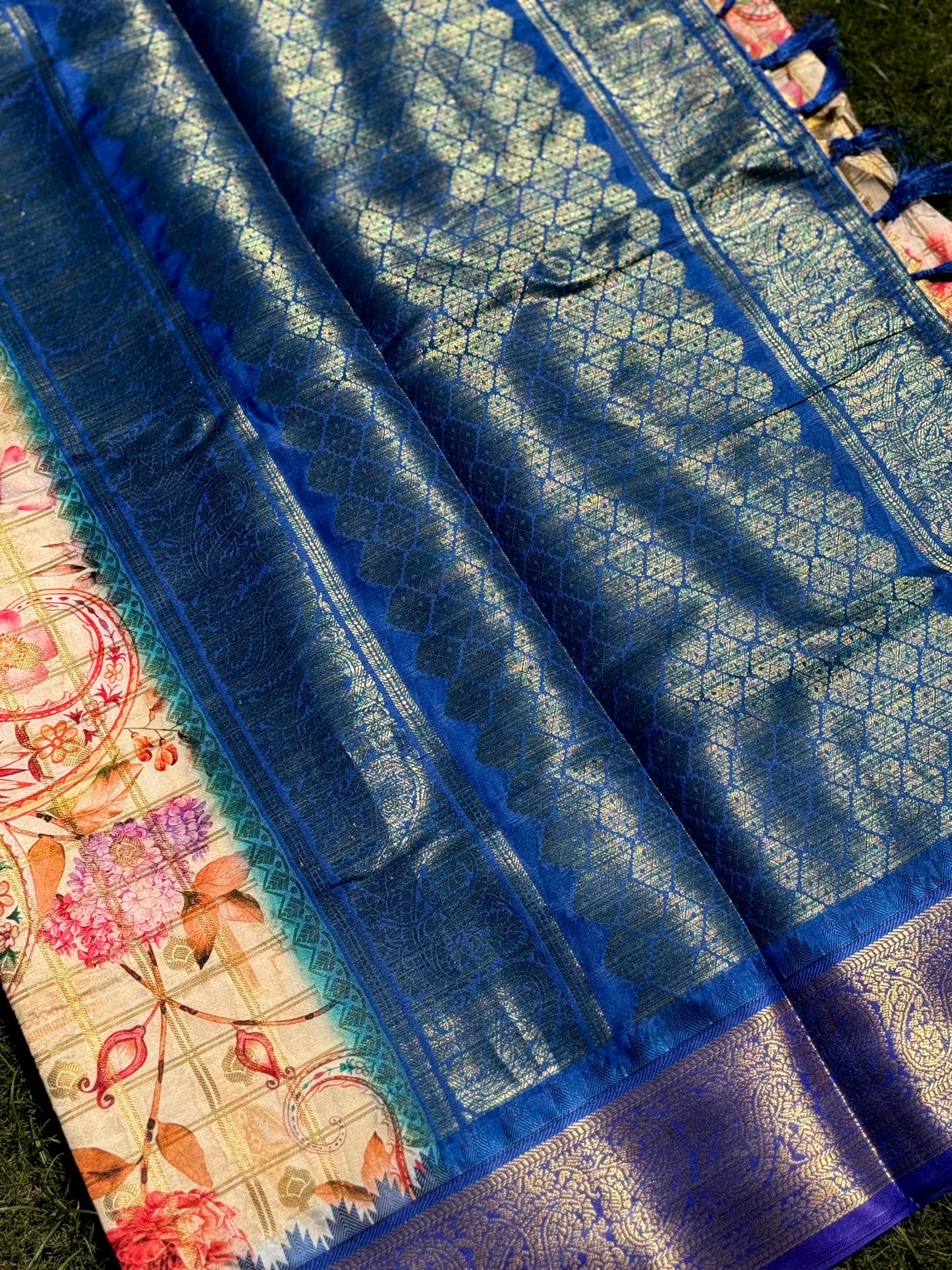 Heritage Banarasi Kalamkari Printed Saree by My Store