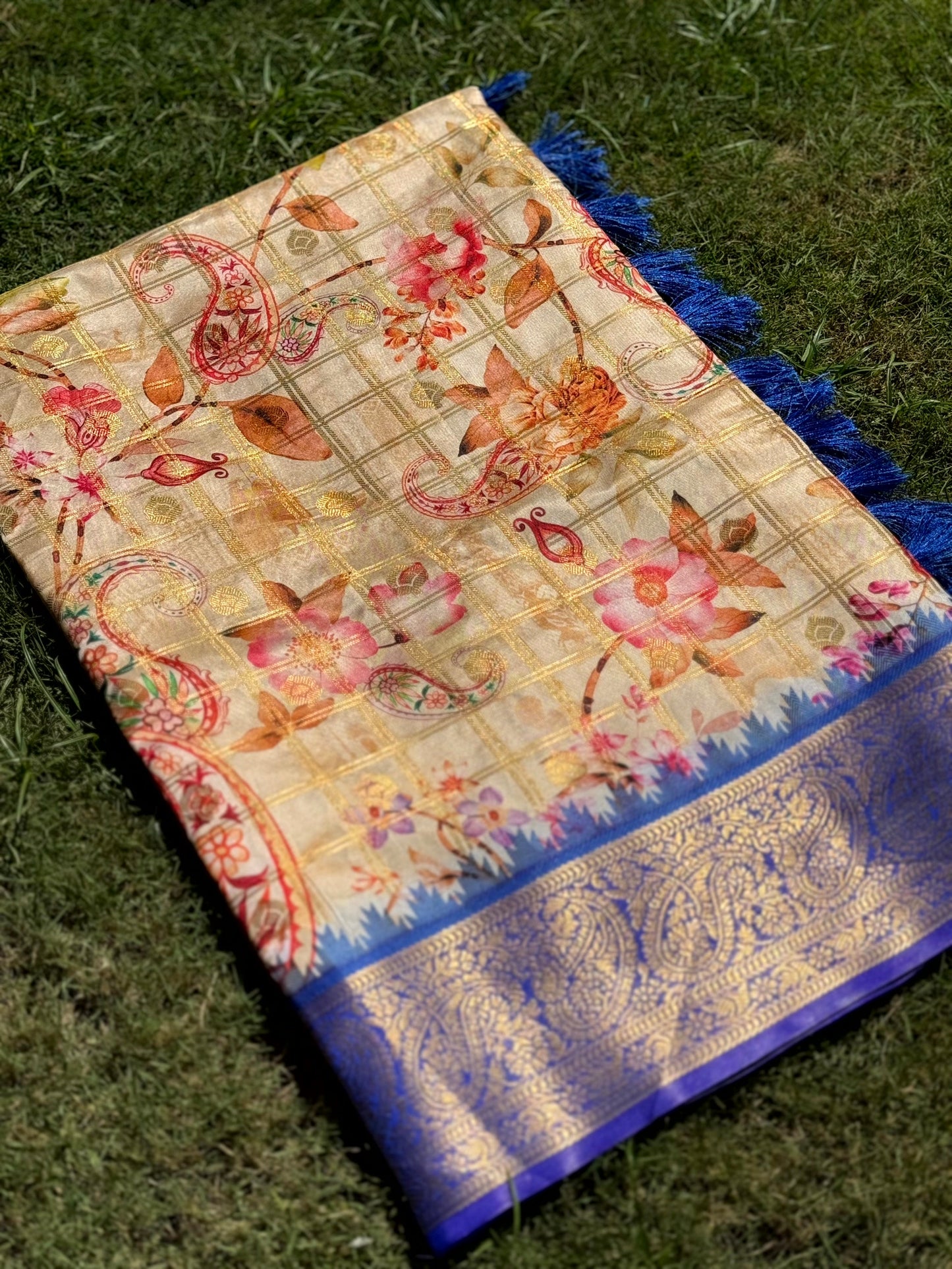 Heritage Banarasi Kalamkari Printed Saree by My Store