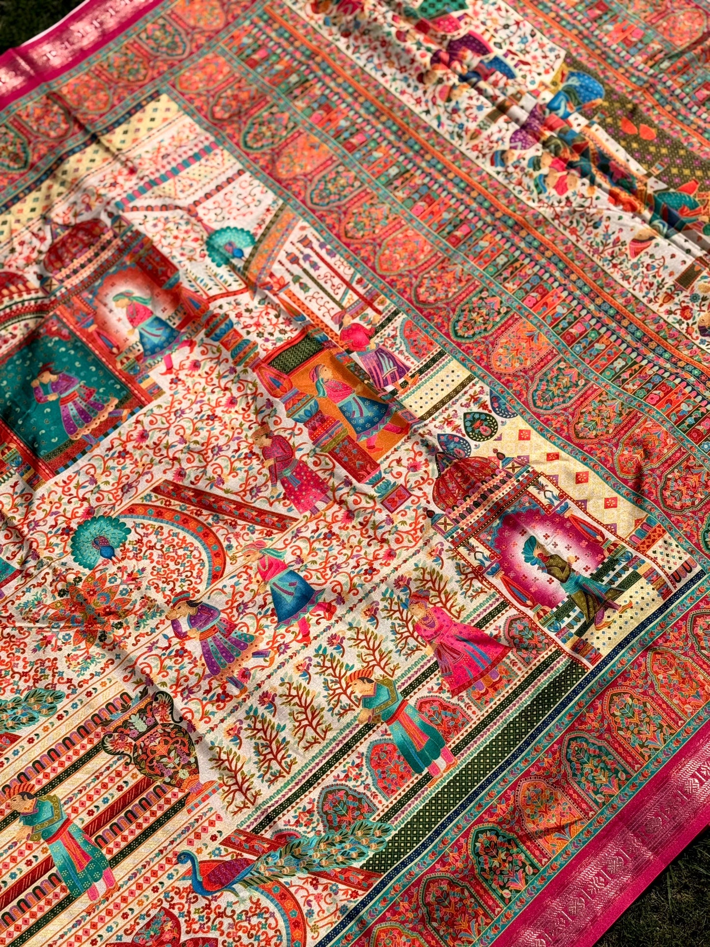 Soft Silk Pashmina Kashmiri Print Saree