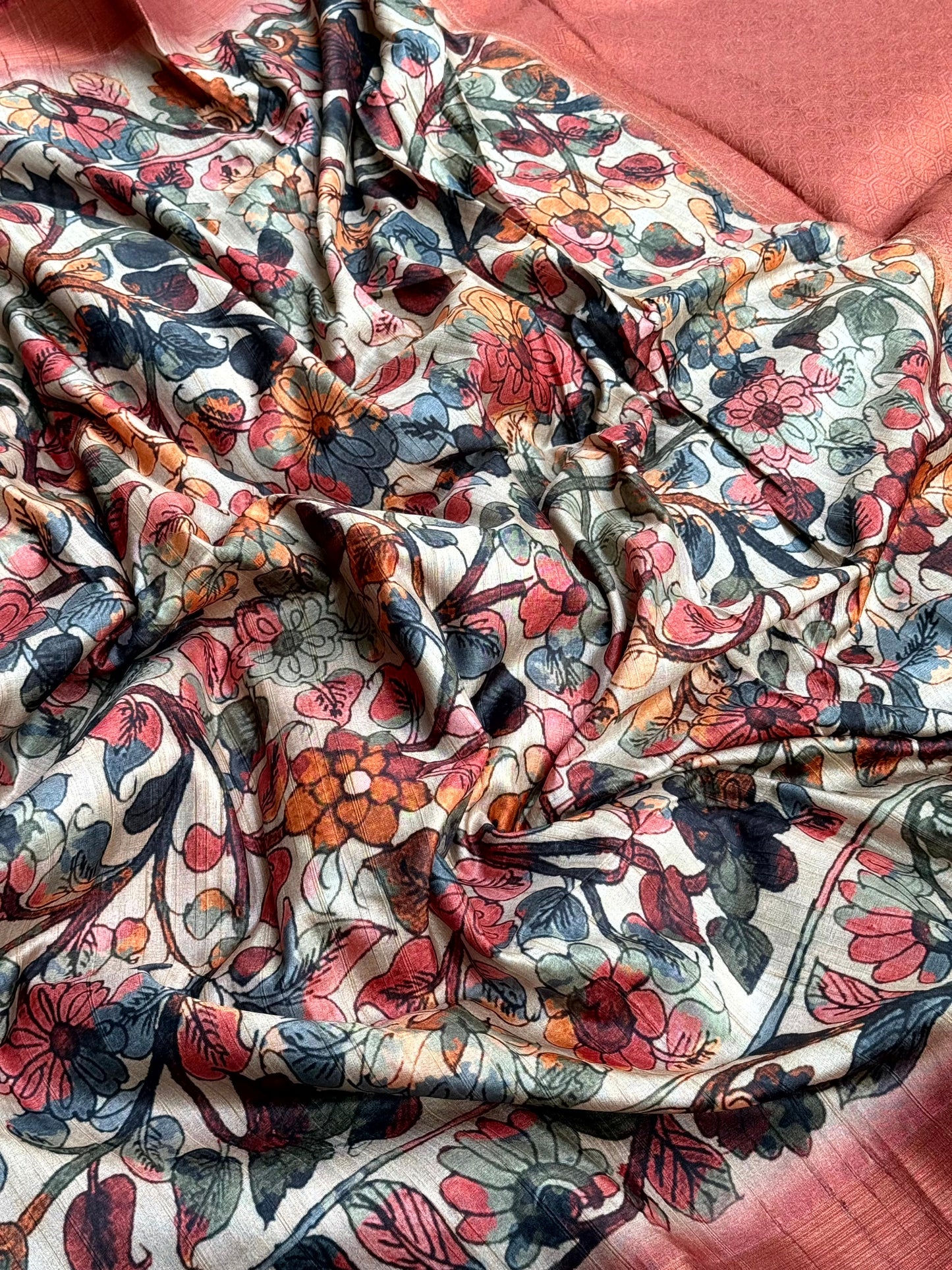 Exclusive Floral Kalamkari Saree by My Store