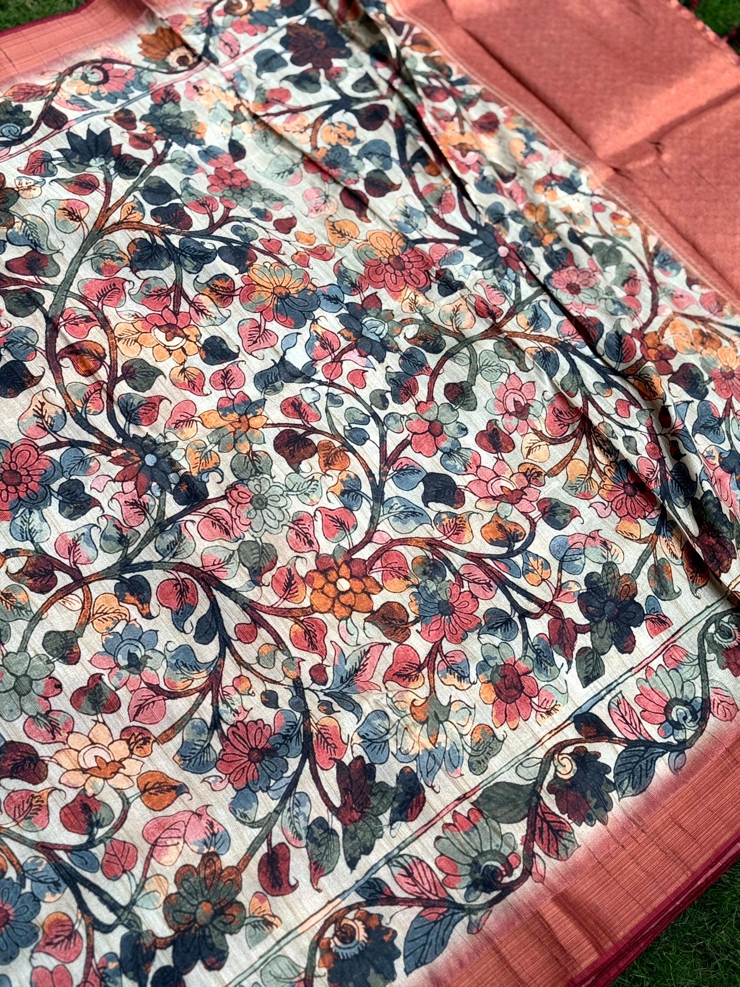 Exclusive Floral Kalamkari Saree by My Store