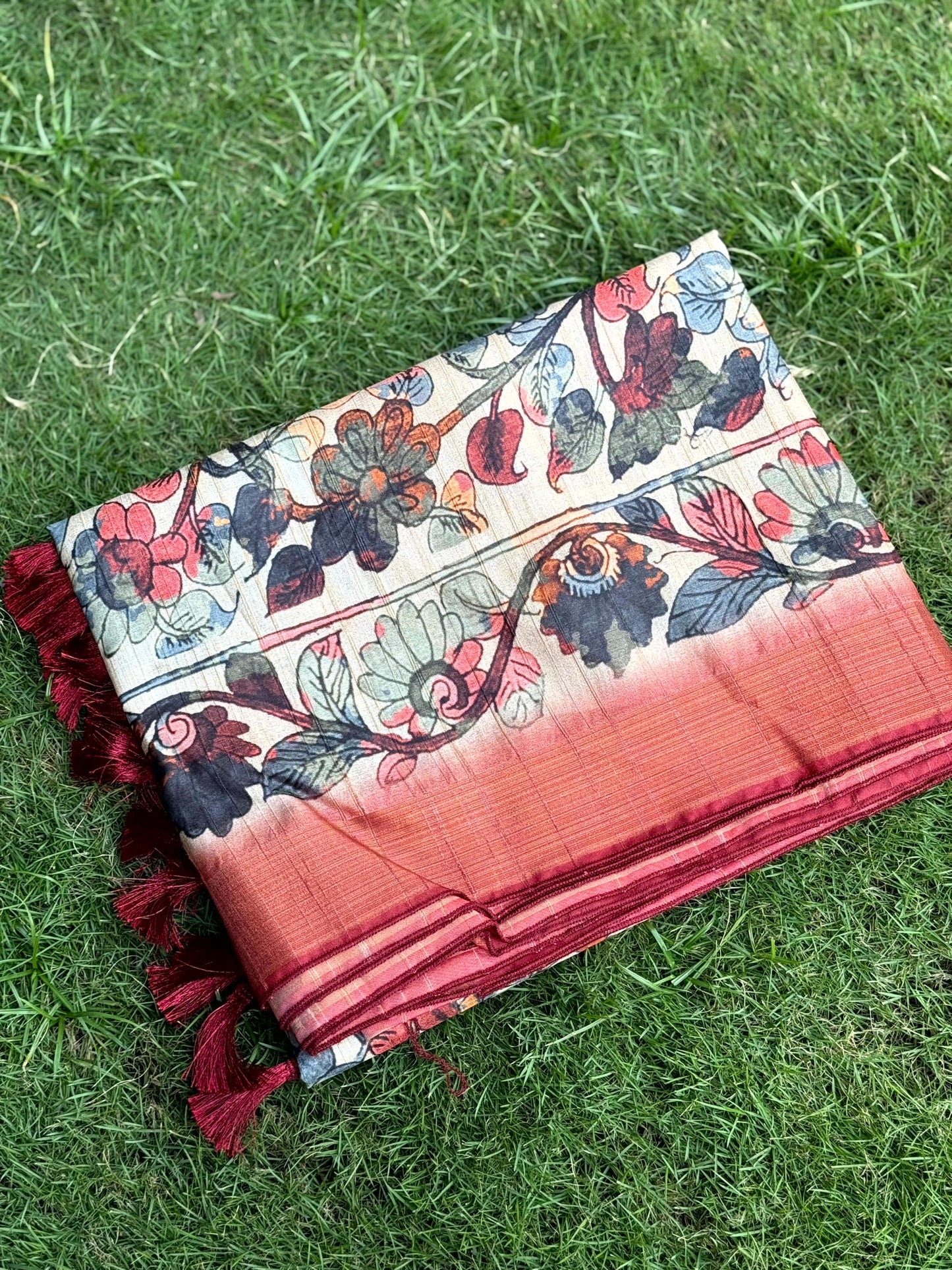 Exclusive Floral Kalamkari Saree by My Store