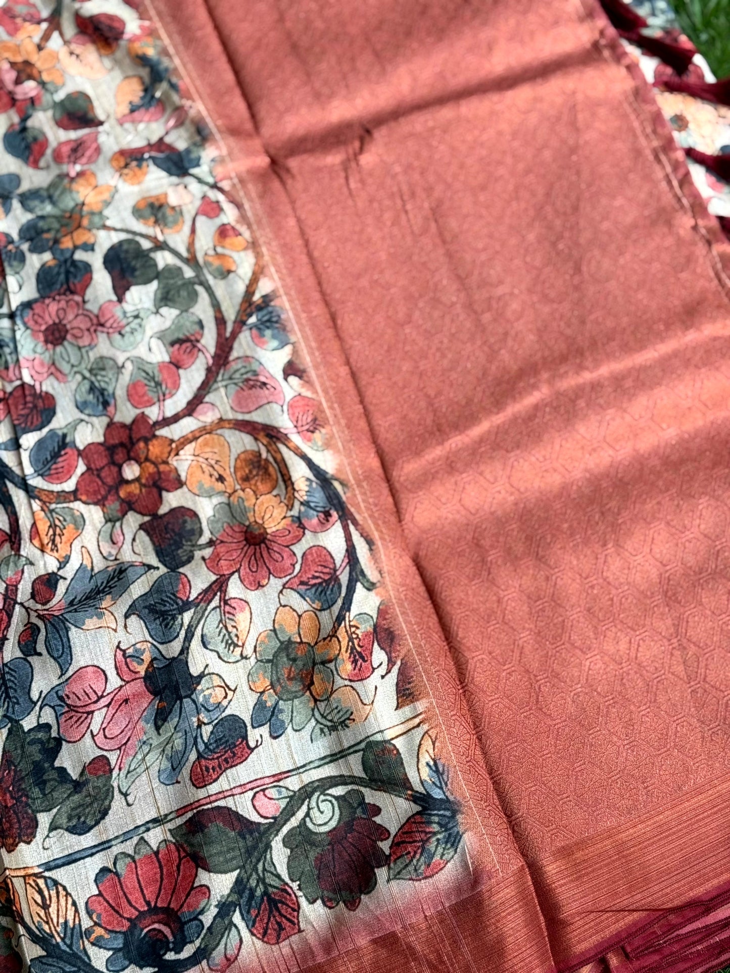Exclusive Floral Kalamkari Saree by My Store
