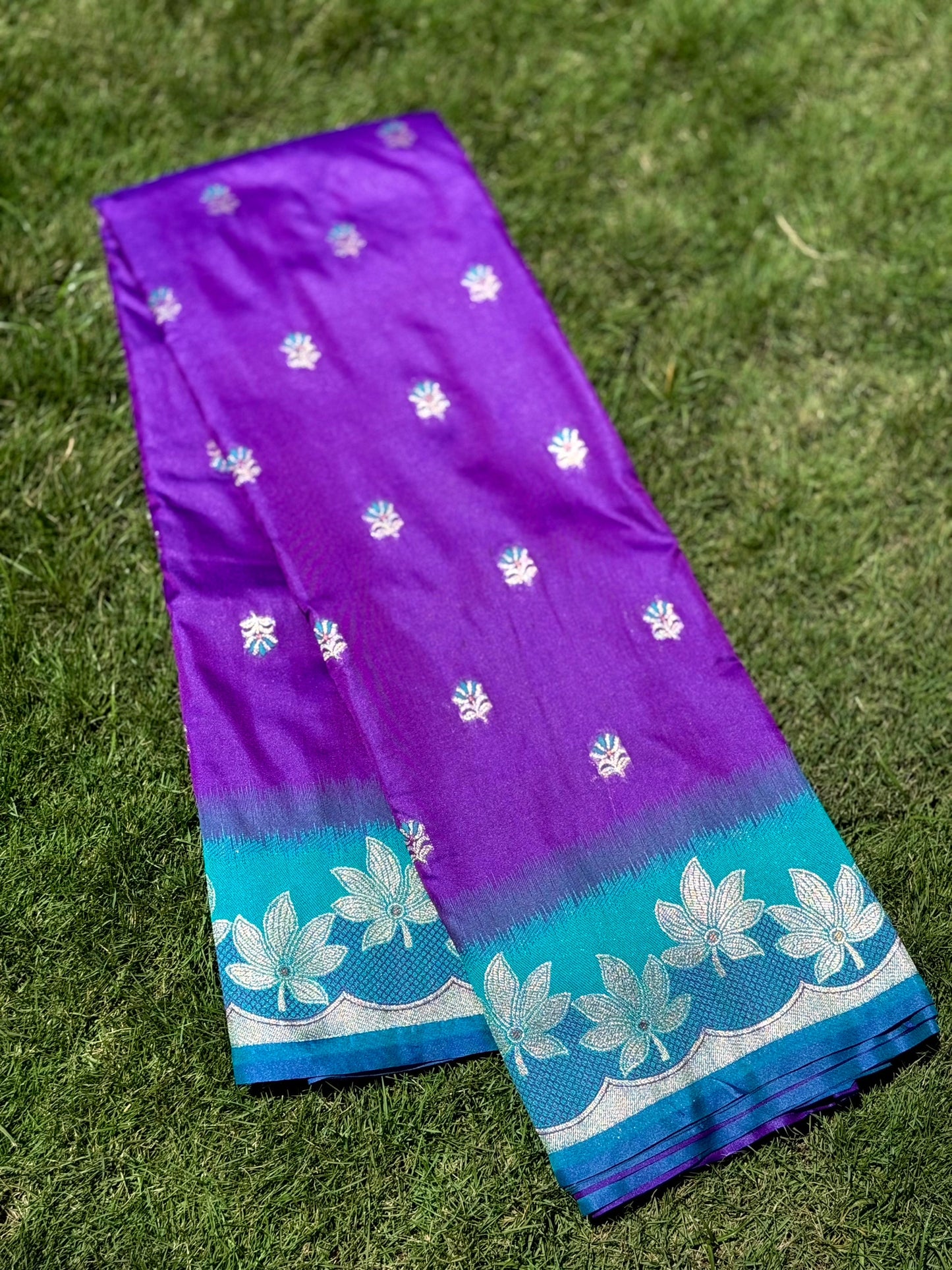 Purple Soft Silk Kanjivaram Saree by My Store