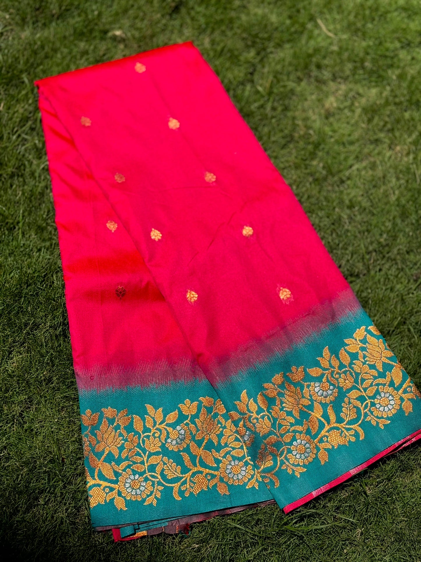Pink Soft Silk Kanjivaram Saree by My Store