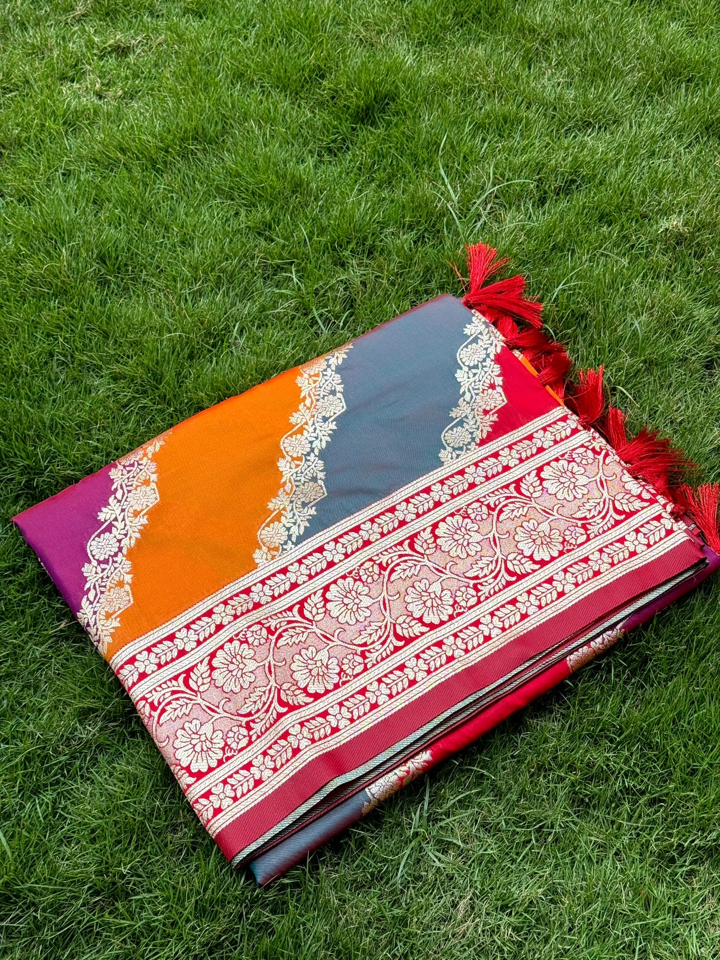 Radiant Banarasi Katan Silk Zari Weaving Saree by My Store