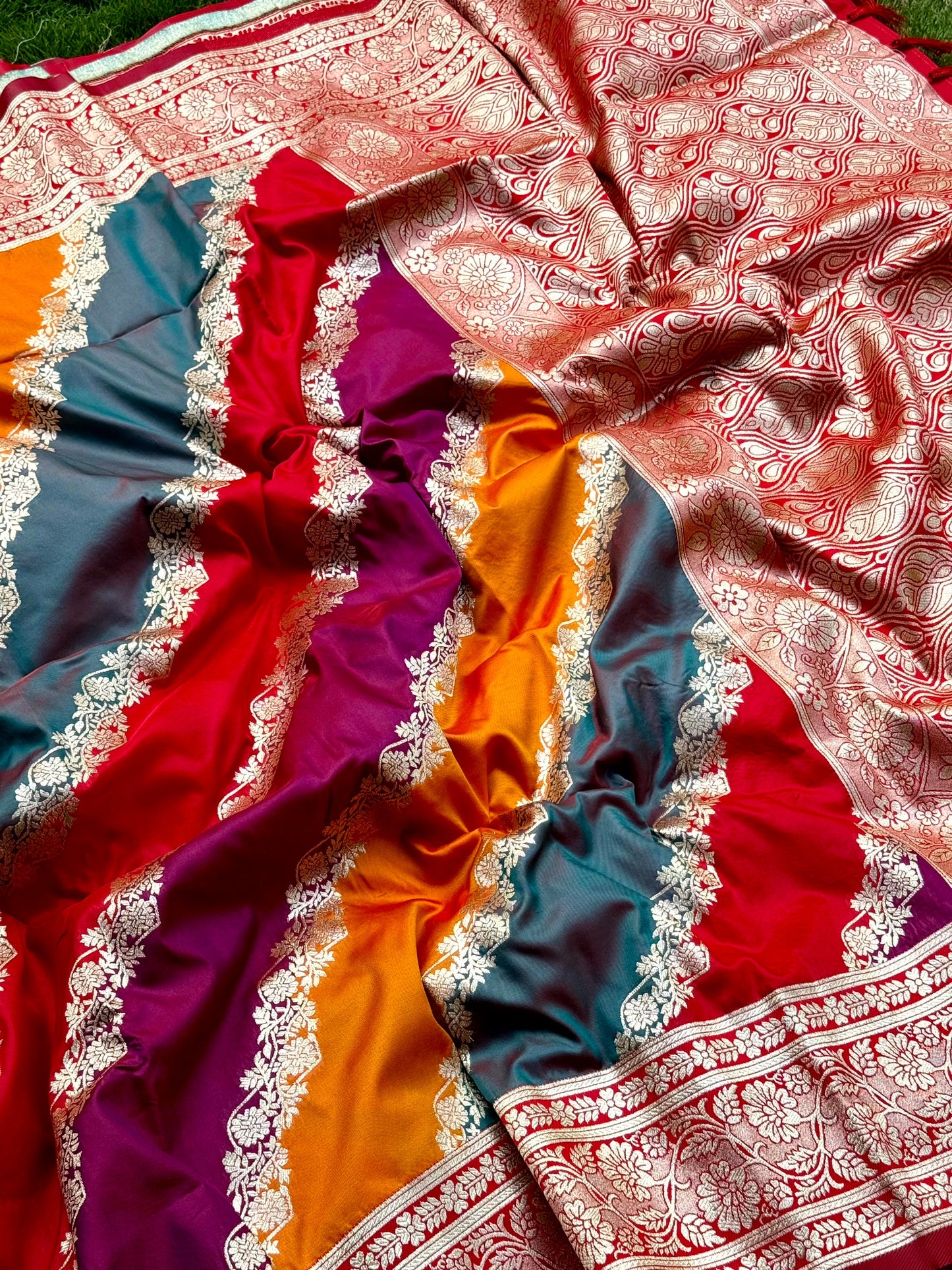 Radiant Banarasi Katan Silk Zari Weaving Saree by My Store