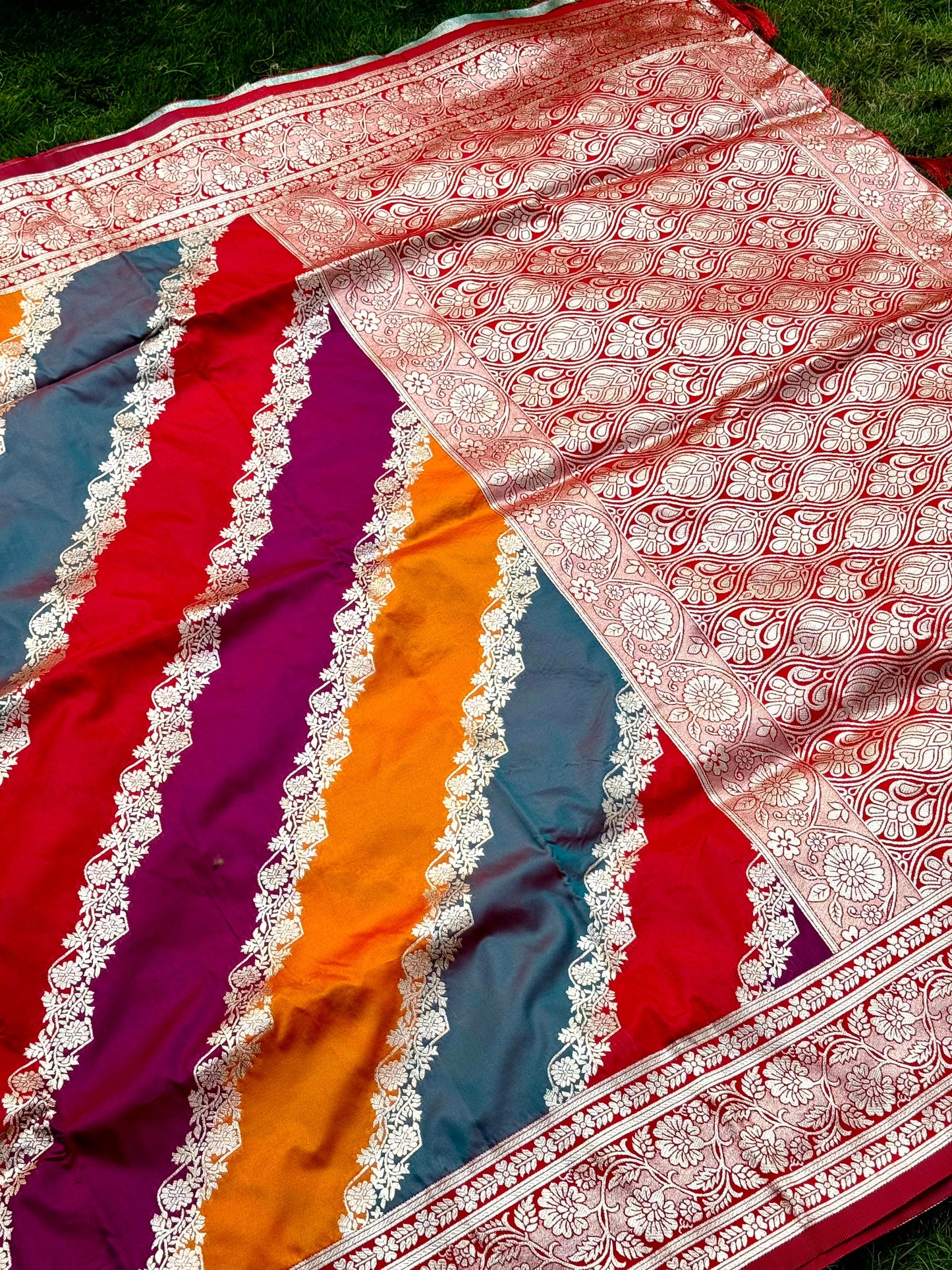 Radiant Banarasi Katan Silk Zari Weaving Saree by My Store