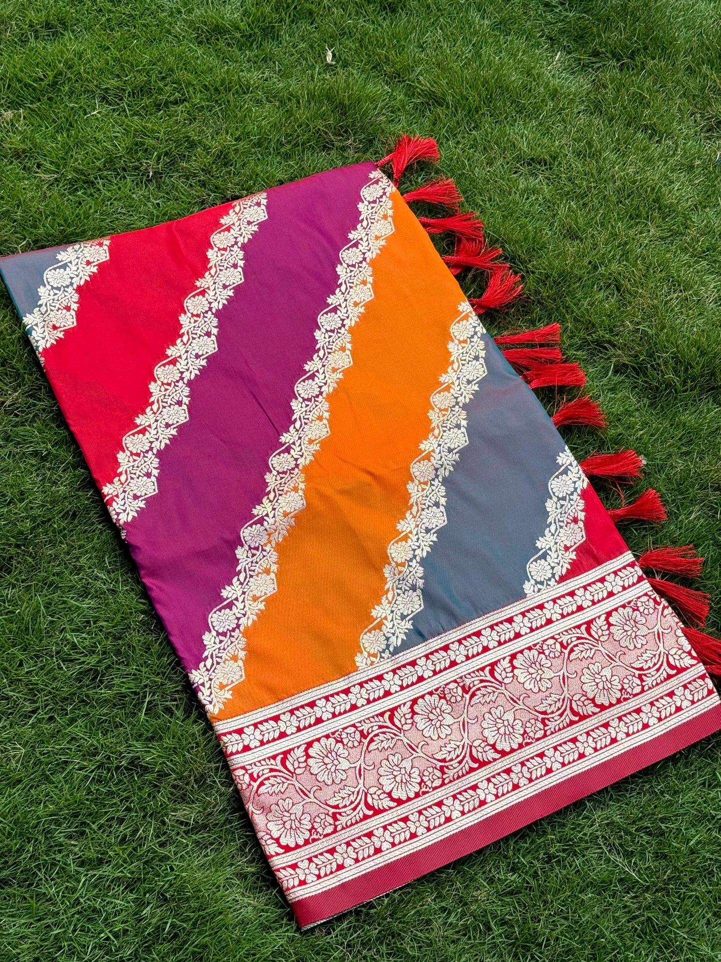 Radiant Banarasi Katan Silk Zari Weaving Saree by My Store