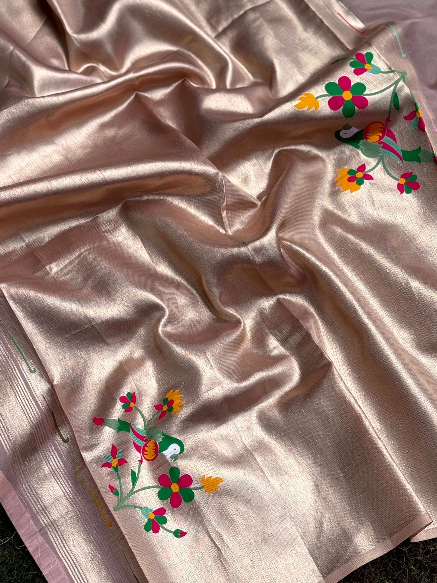 Royal Minakari Weave Soft Organza Paithani Saree by My Store