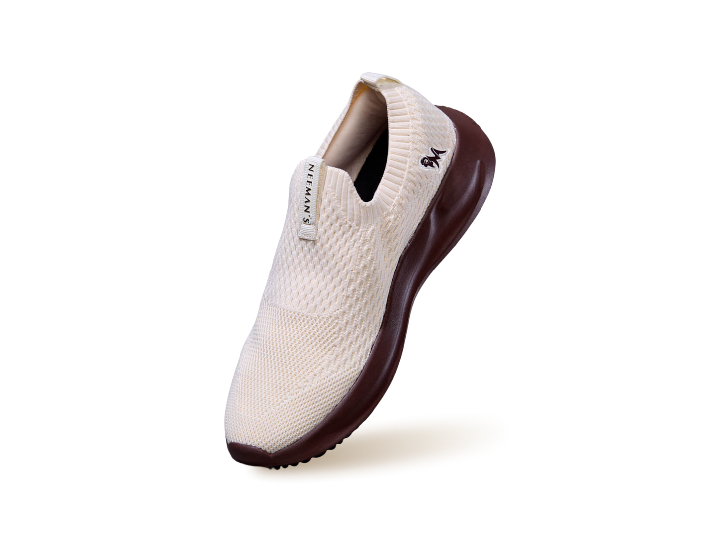 Knit Trainers For Men : Ivory Brown by My Store