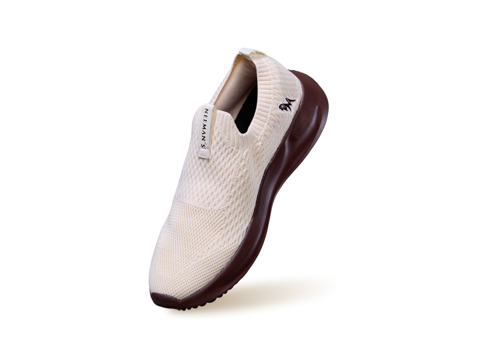 Knit Trainers For Men : Ivory Brown by My Store