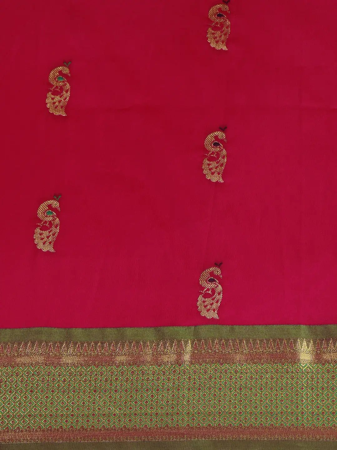 Exquisite Yevla Paithani Minakari Work Silk Saree in Pink Colour by My Store