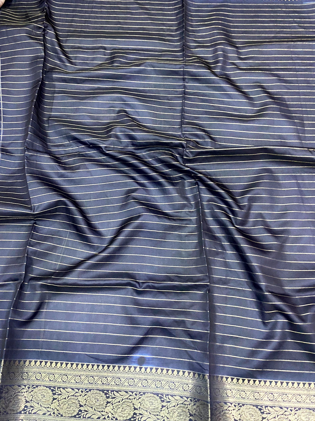 Mauve Banarasi Silk Gadwal Pattu Saree by My Store