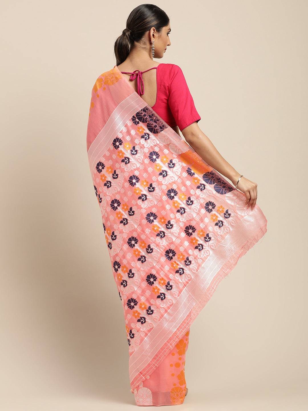 Lovely Dhakai Jamdani Light Weight Cotton Silk Saree by My Store