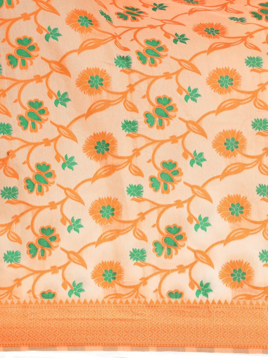 Delicate Charm Jamdani Cotton Silk Saree by My Store