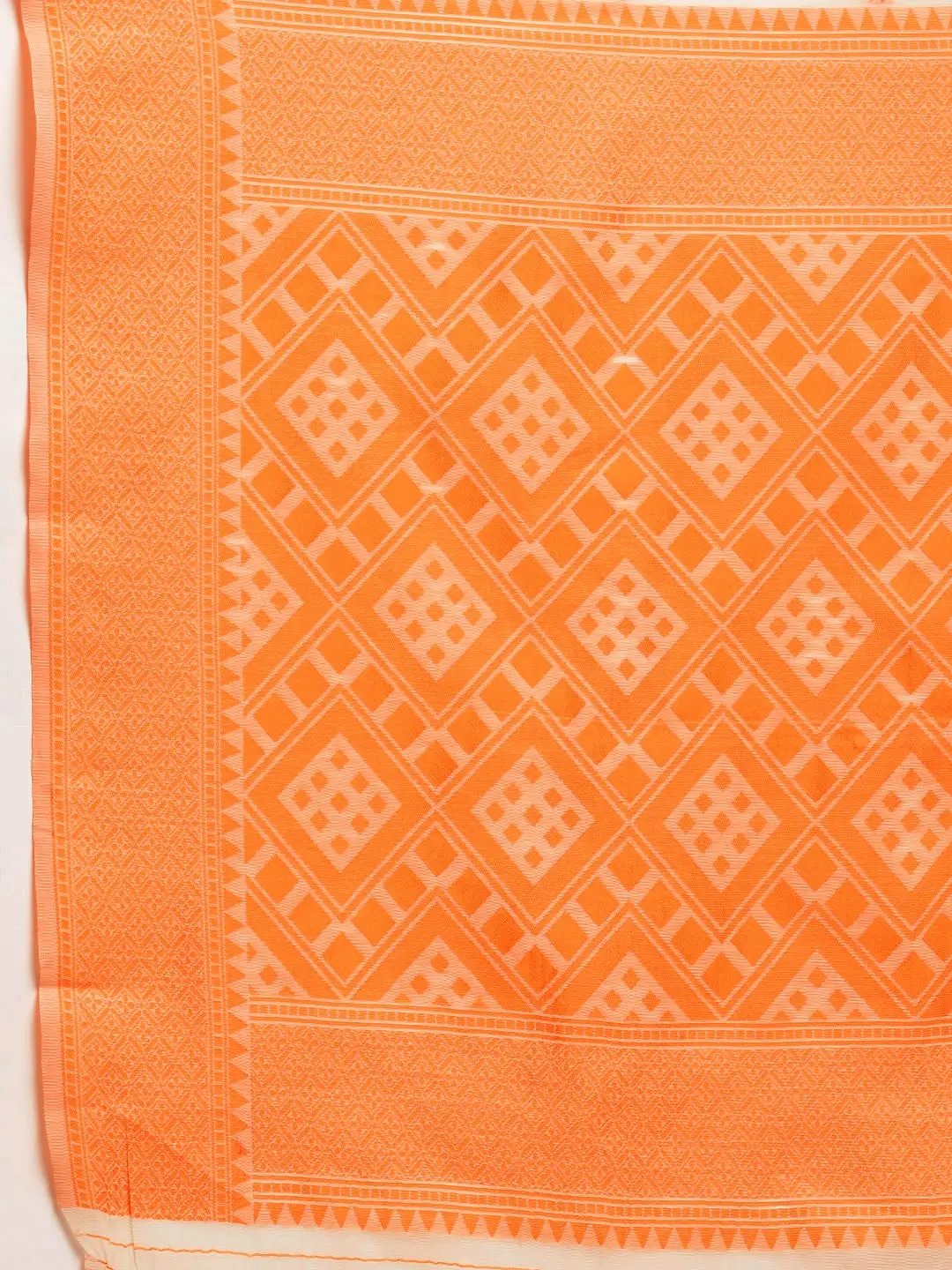 Delicate Charm Jamdani Cotton Silk Saree by My Store